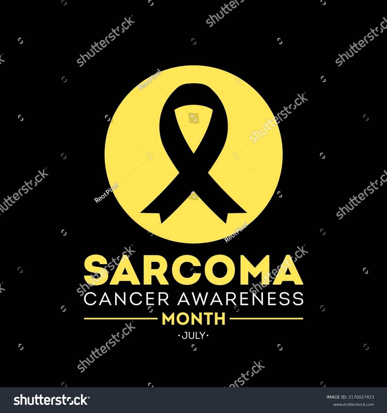 Sarcoma Cancer Awareness Month July Sarcoma Stock Vector Royalty Free