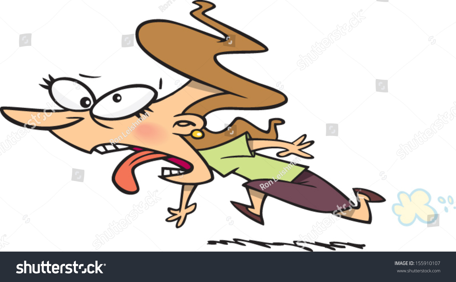Scared Cartoon Woman Terrified And Screaming Stock Vector Illustration 155910107 Shutterstock