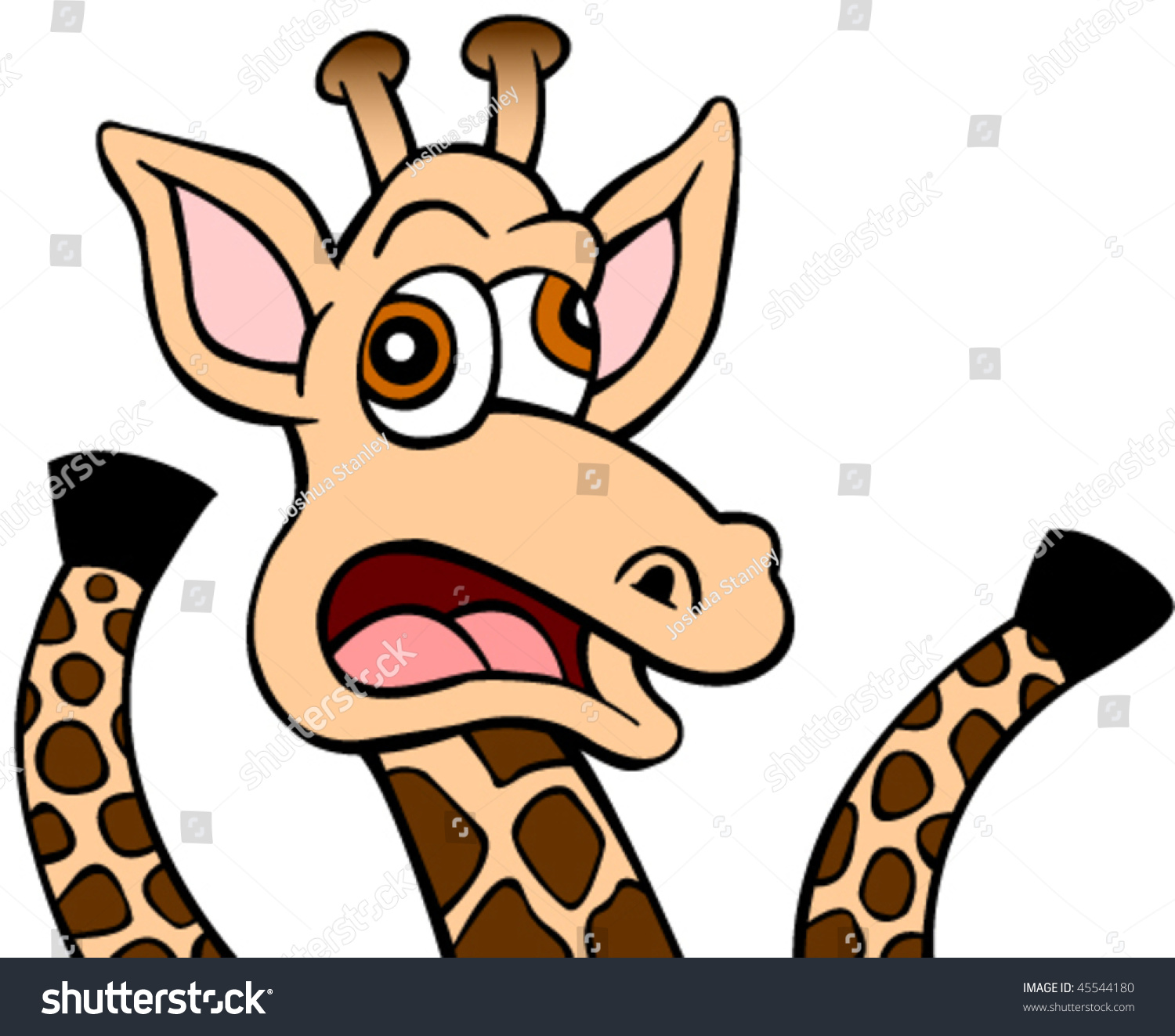 Scared Giraffe Panicking Stock Vector Illustration 45544180 Shutterstock