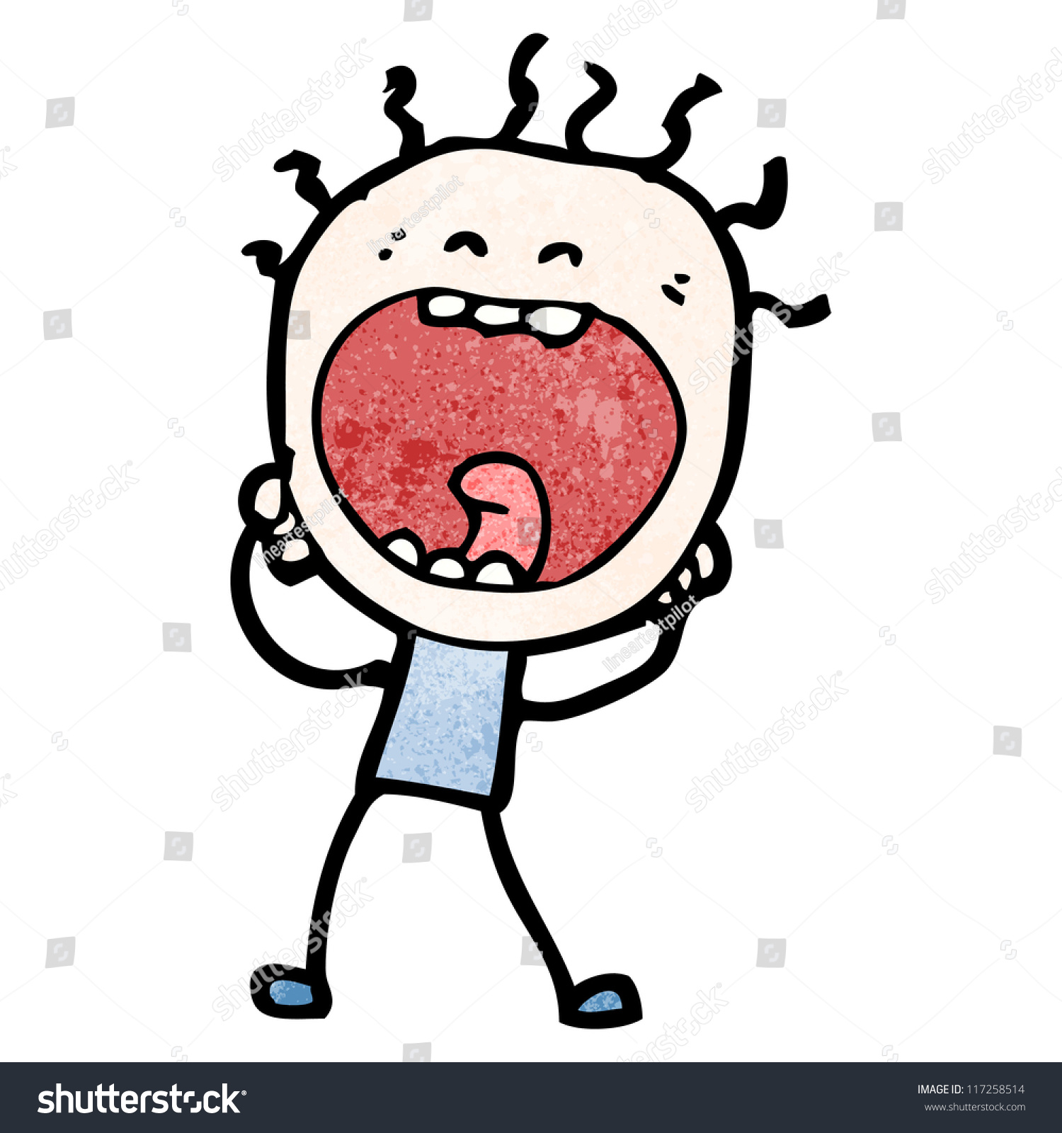 Screaming Man Cartoon Stock Vector Illustration 117258514 : Shutterstock