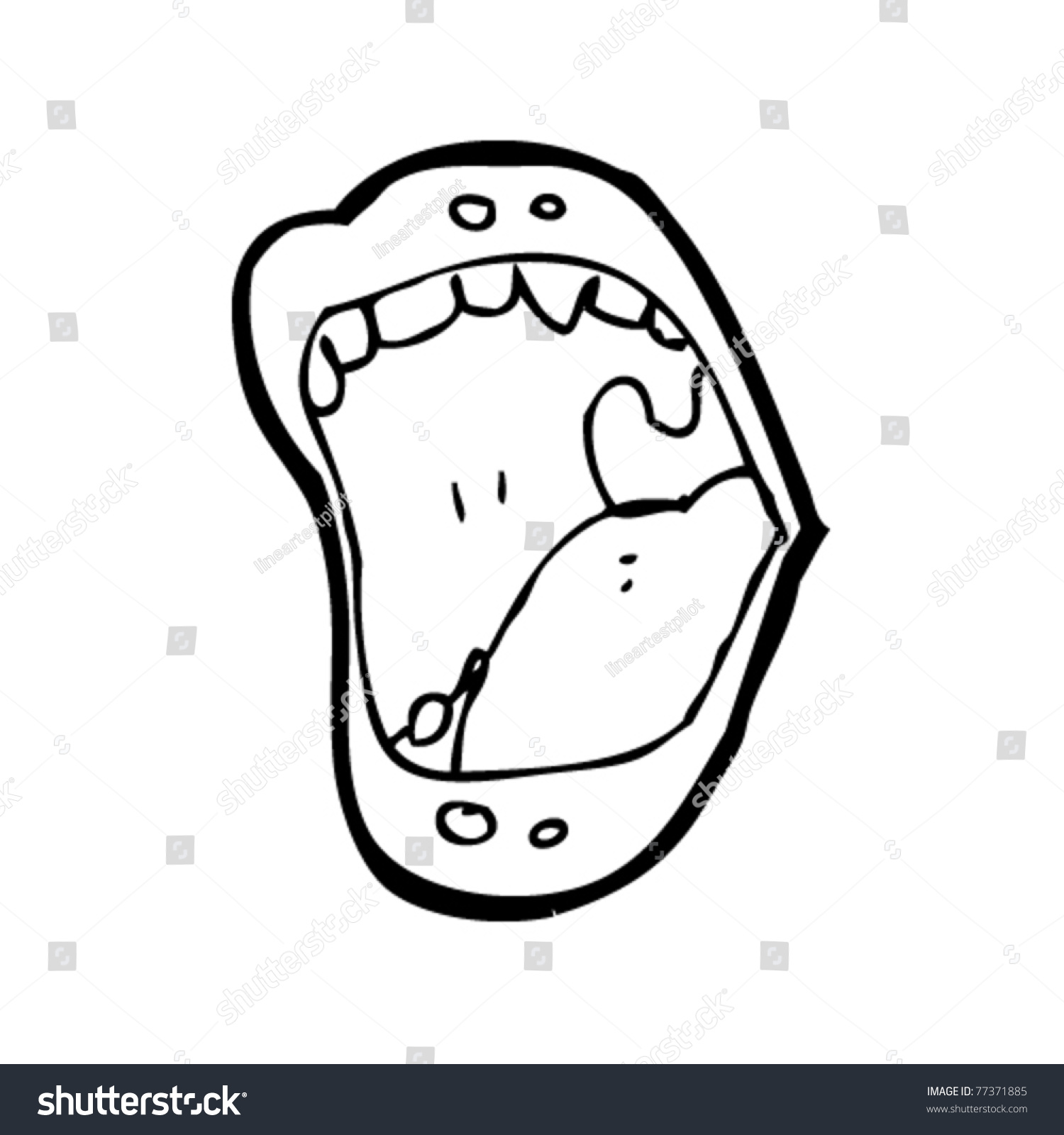 Screaming Mouth Cartoon Stock Vector 77371885 Shutterstock