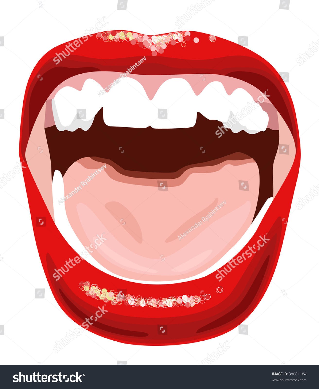 Screaming Mouth Vector Illustration Stock Vector 38061184 - Shutterstock