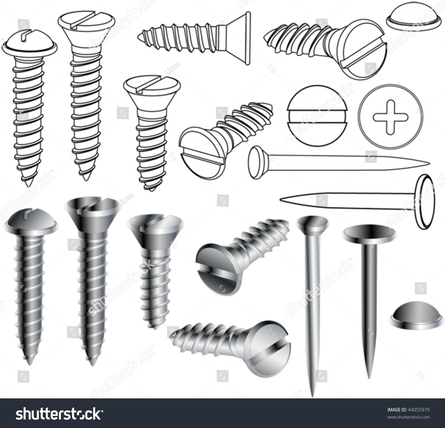 clipart of screws and nails - photo #18