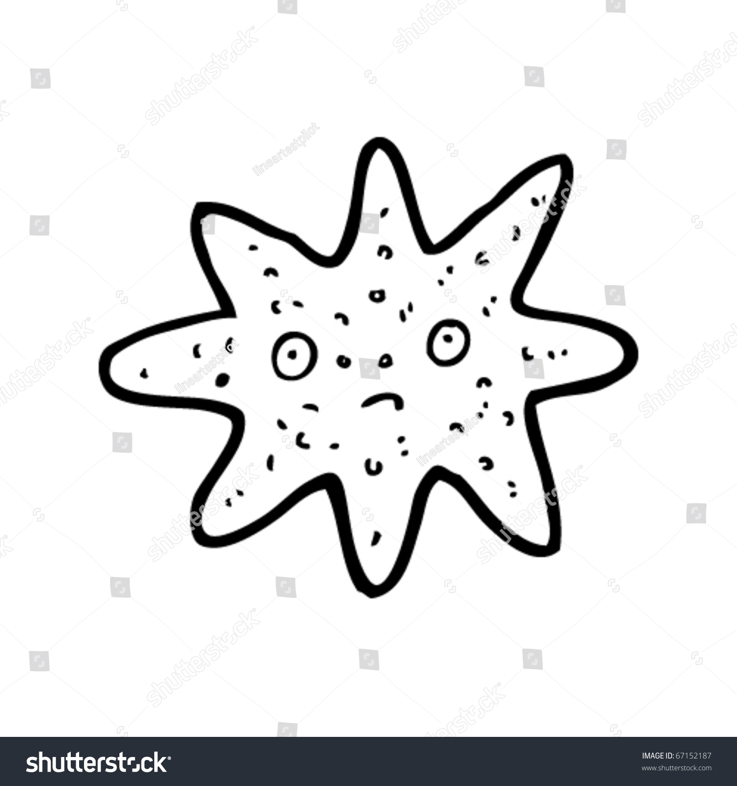 Sea Anemone Cartoon Stock Vector Illustration 67152187 Shutterstock