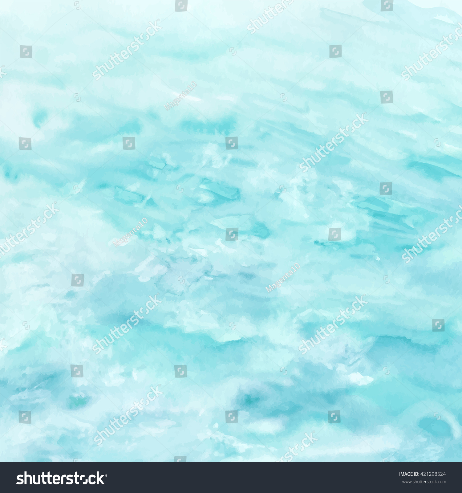 Sea Water Texture Abstract Watercolor Background Vector Illustration