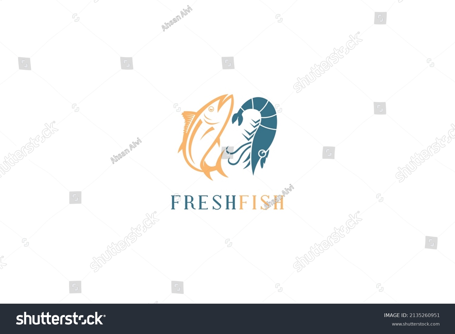 Seafood Restaurant Vector Logo Design Seafood Stock Vector Royalty