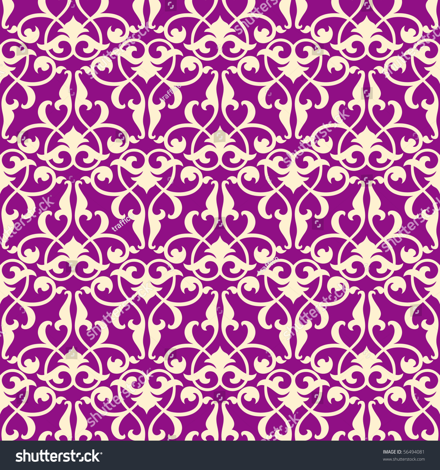 Seamless Arabesque Wallpaper Stock Vector Illustration 56494081