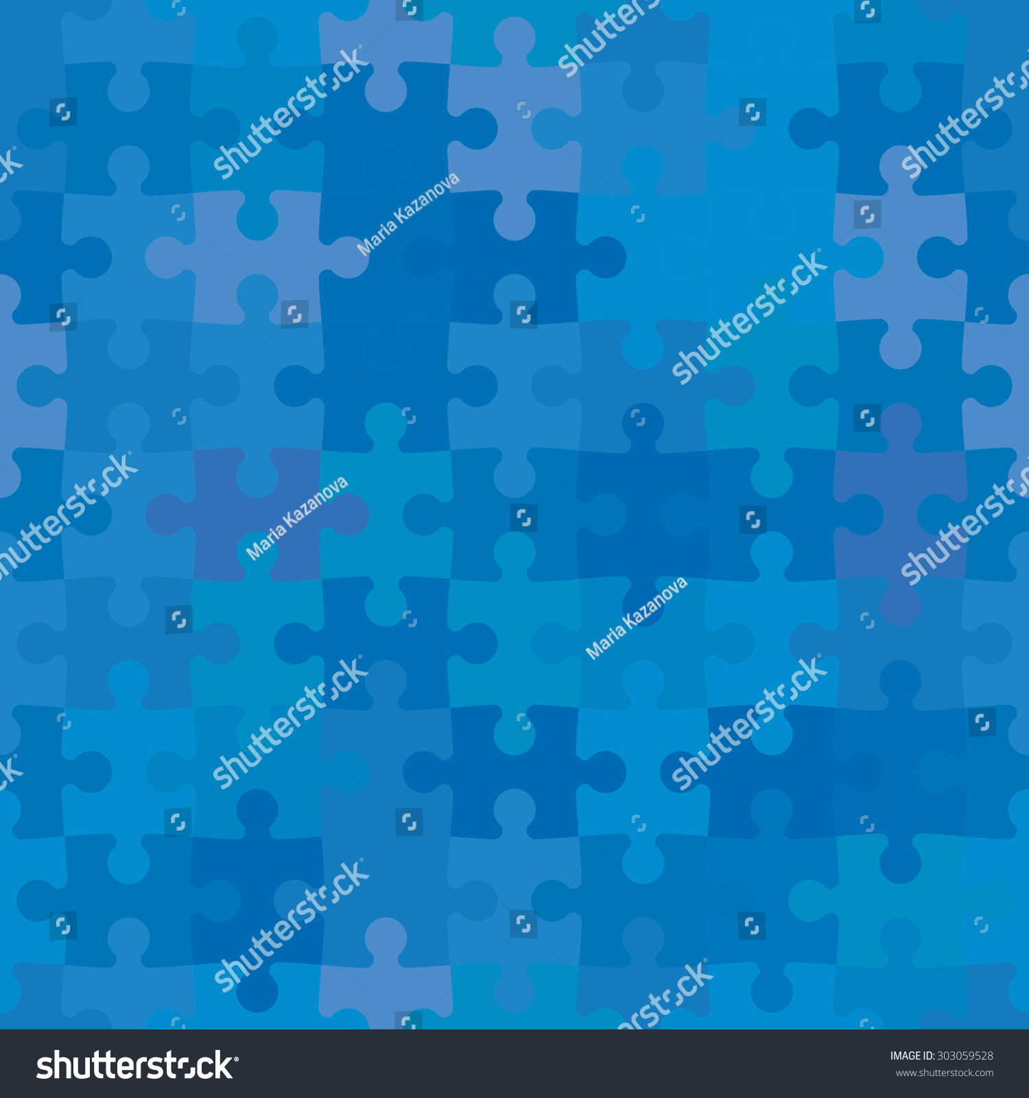 Seamless Background Made Of Colorful Puzzle Pieces Stock Vector