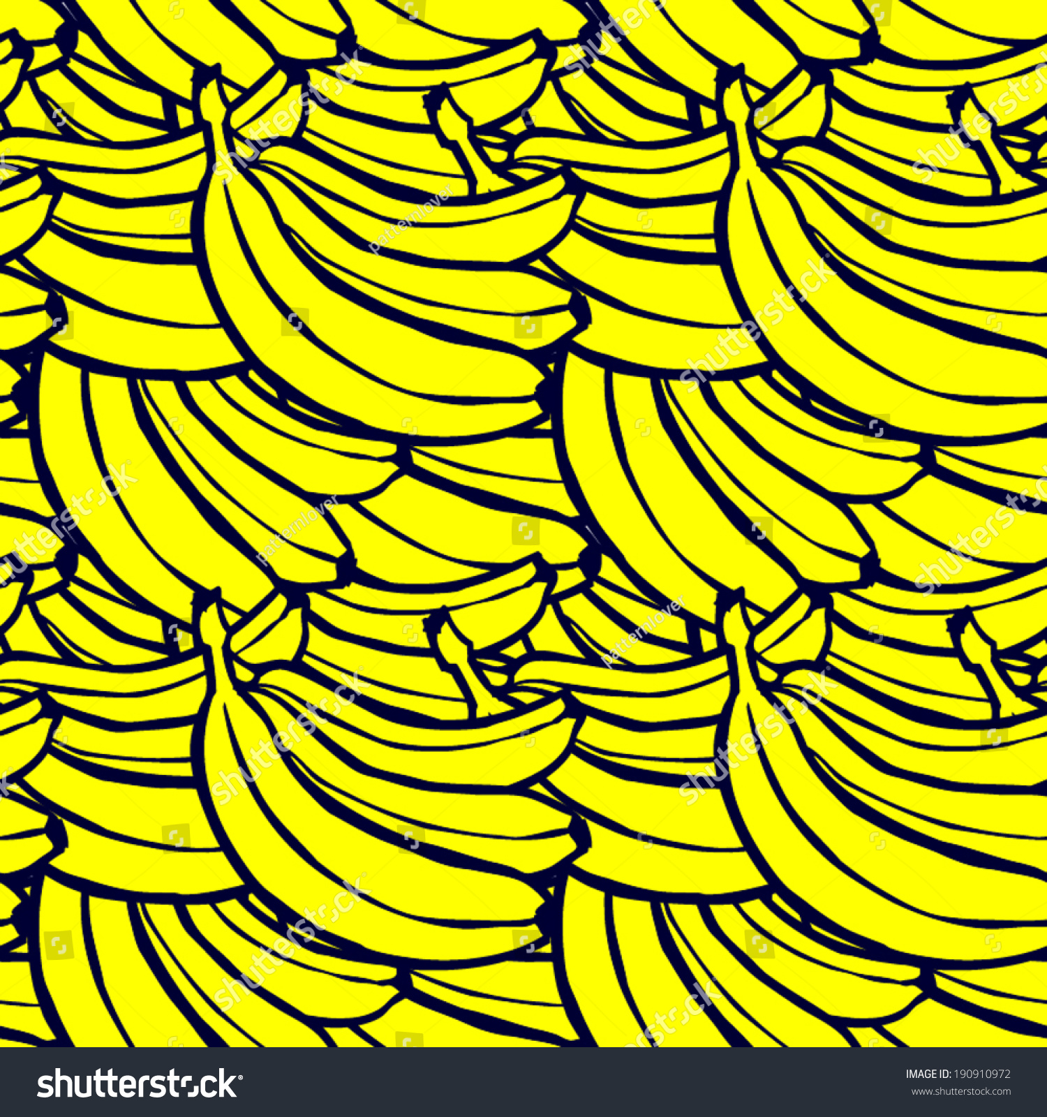 Seamless Banana Pattern (Vector) 190910972 Shutterstock