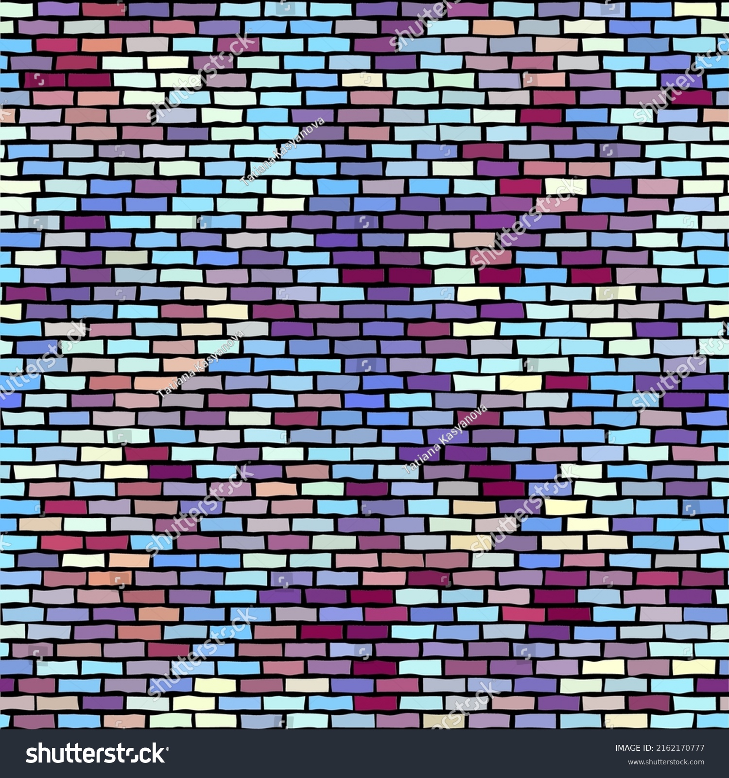 Seamless Brick Wall Vector Graphic Illustration Stock Vector Royalty