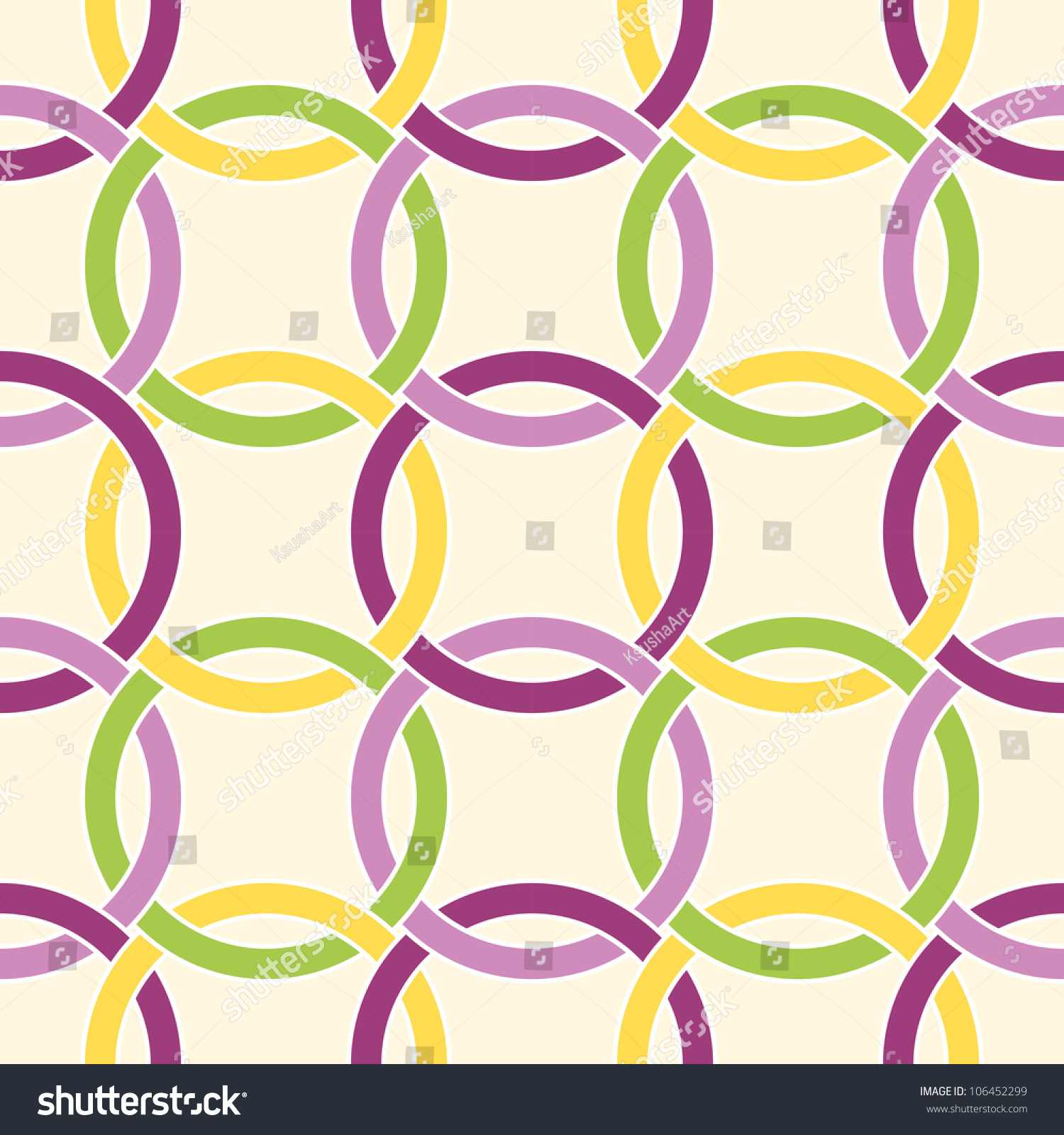 Seamless Circle Geometric Pattern Stock Vector Illustration