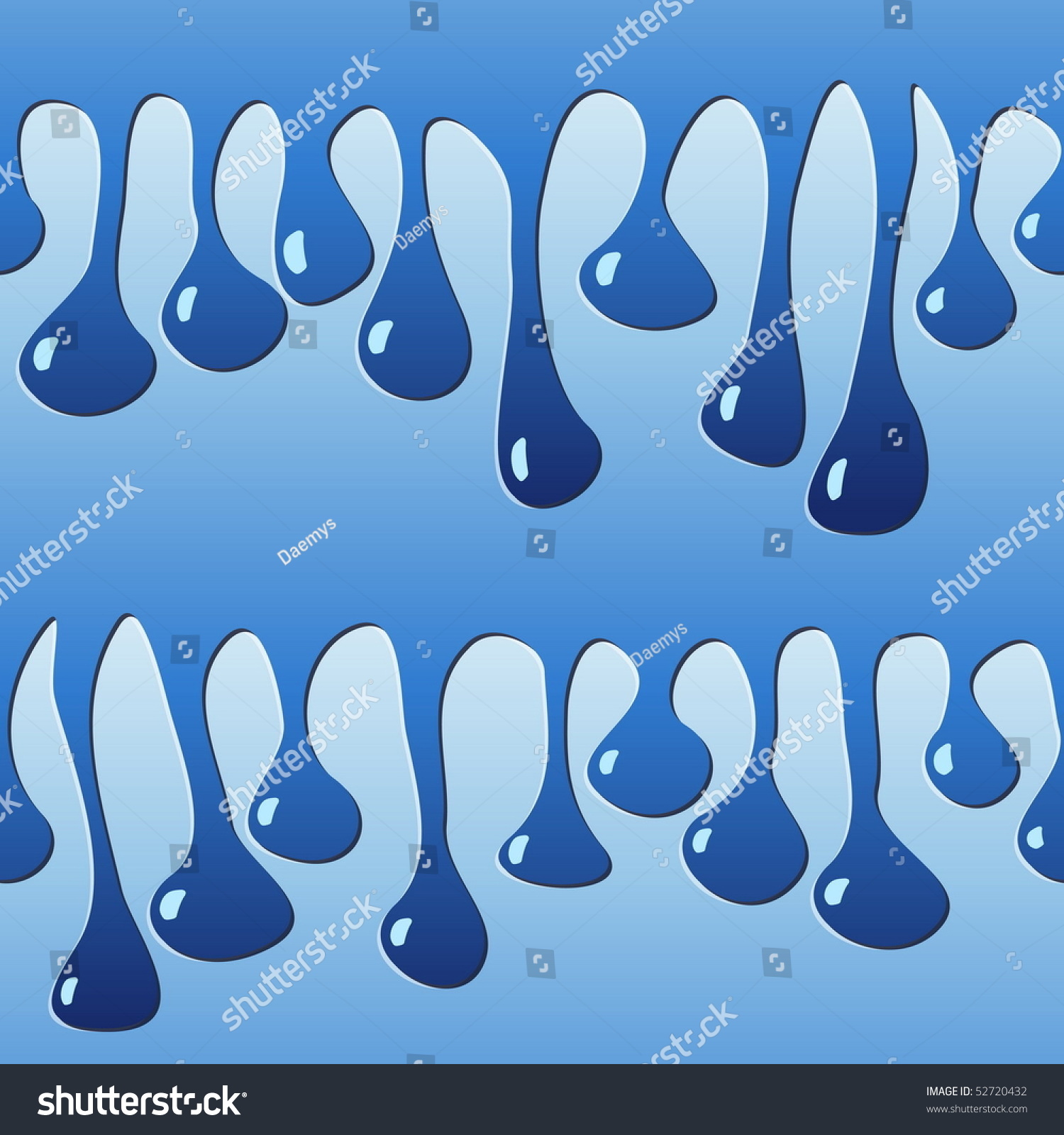 Seamless Dripping Water Pattern Stock Vector Illustration 52720432