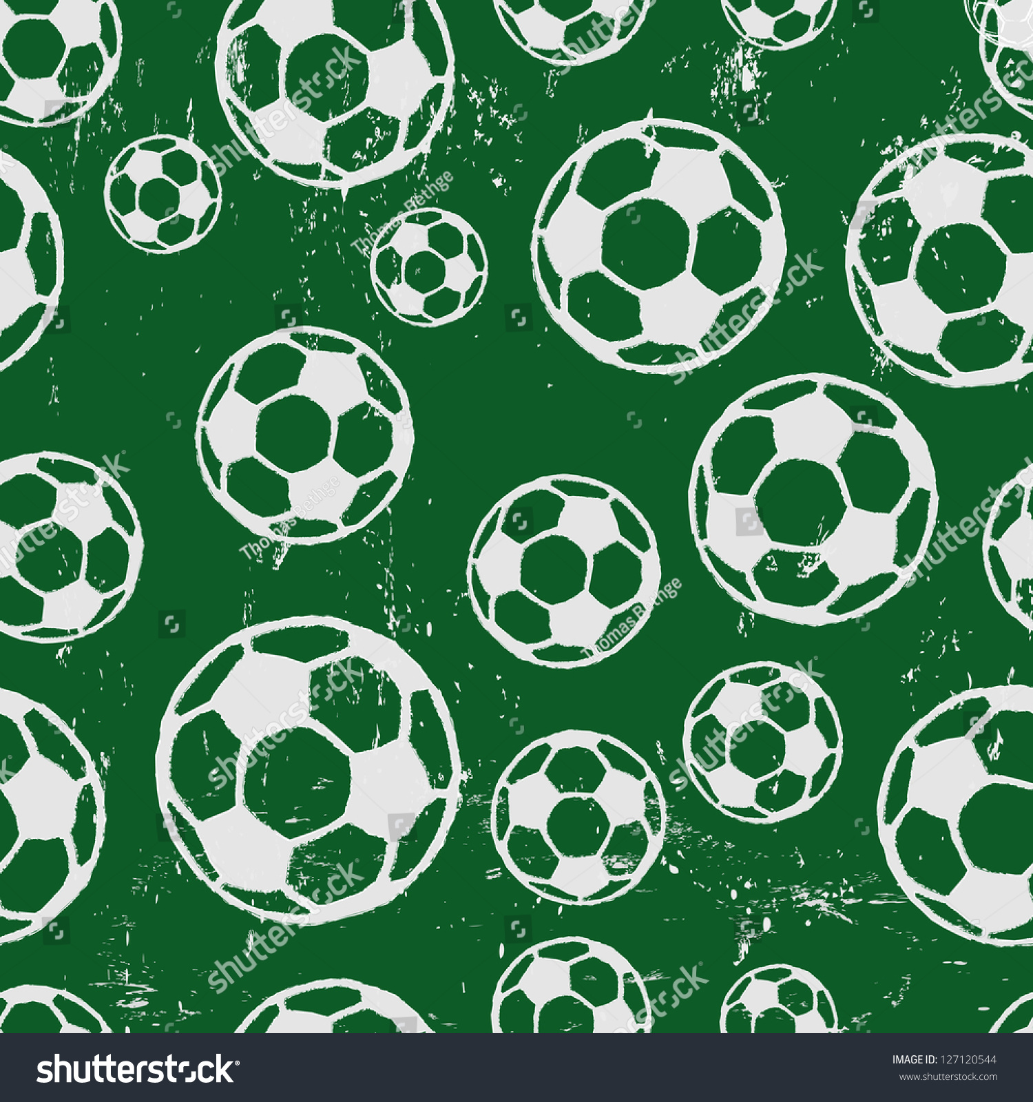 Seamless Football Pattern Background Stock Vector 127120544 Shutterstock