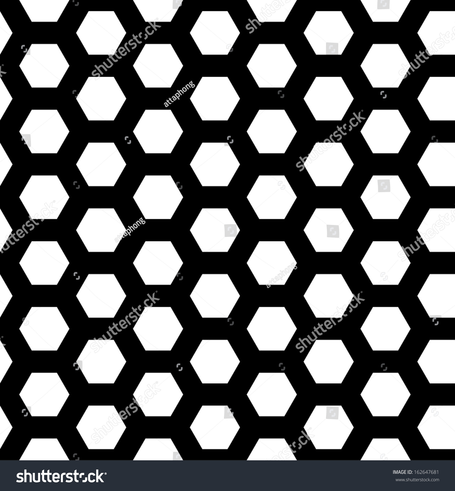 Seamless Hexagon Pattern Vector 162647681 Shutterstock