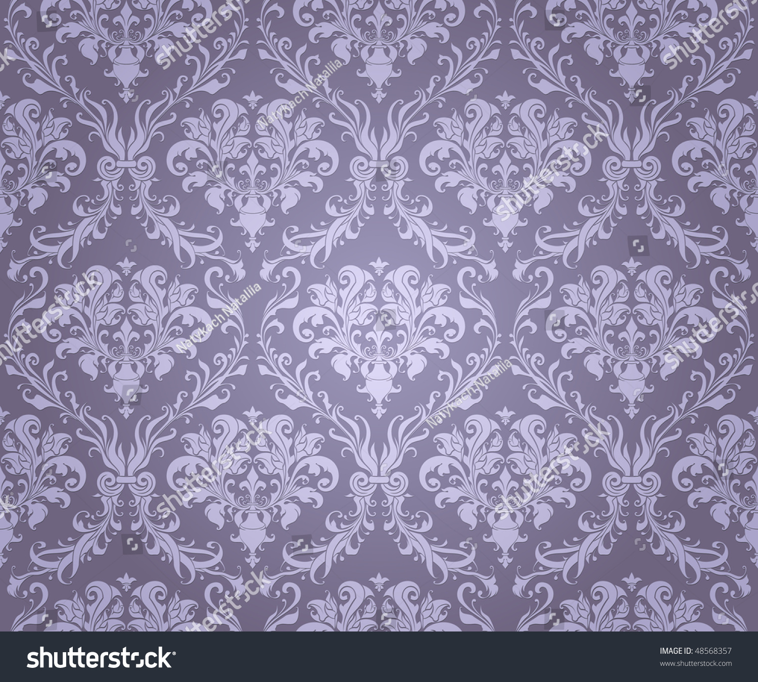 Seamless Lilac Wallpaper Background Vector 48568357 Shutterstock