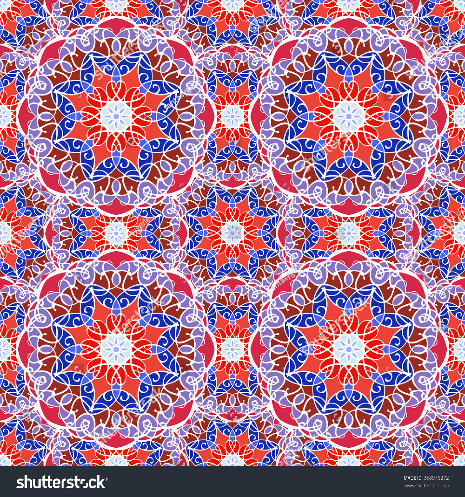 Seamless Mandala Pattern. Islamic Motifs. Kaleidoscope  