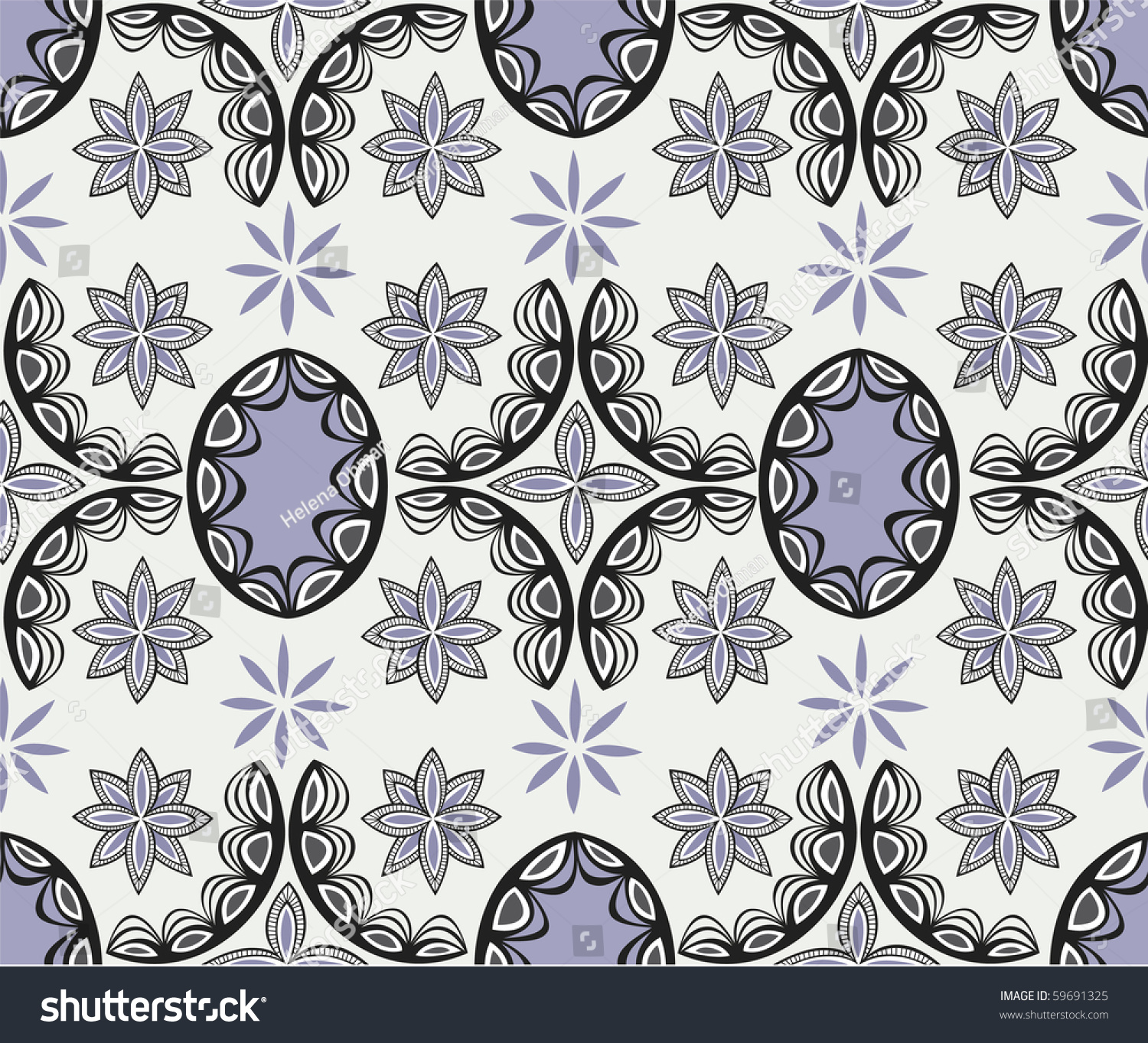 Seamless Medallion Pattern Stock Vector Illustration 59691325