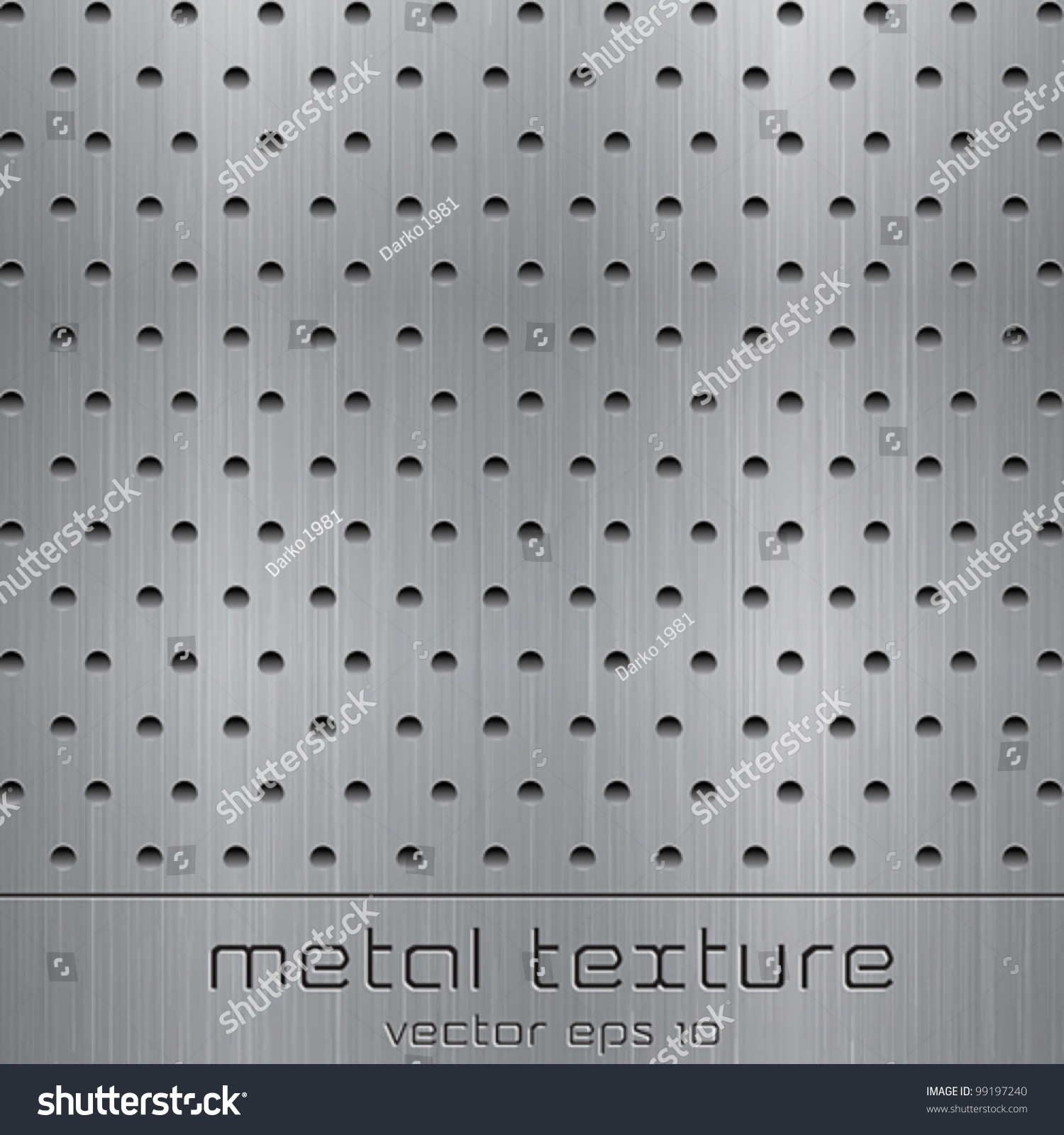 Seamless Metal Texture Background Vector Stock Vector 99197240