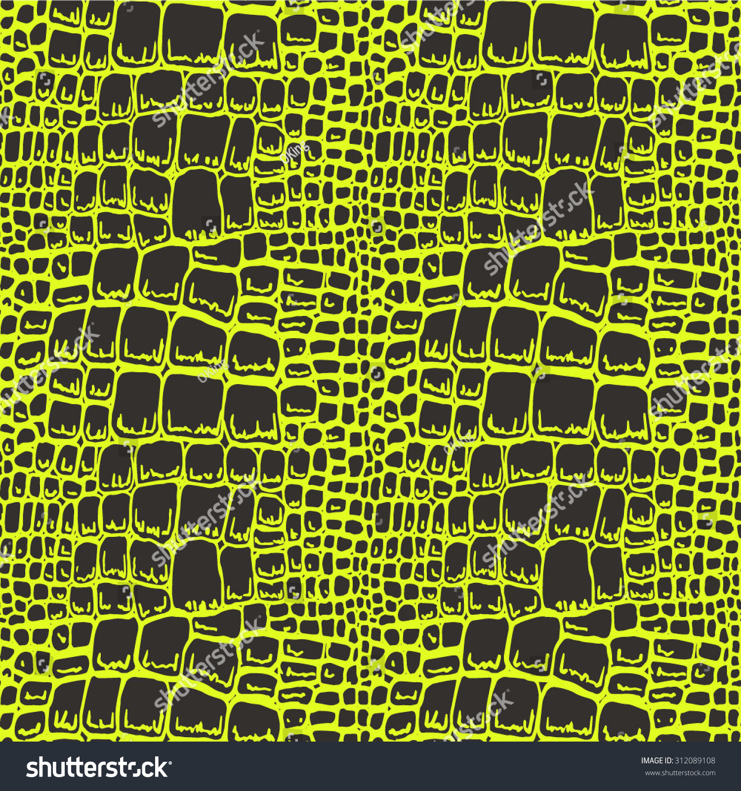 Seamless Pattern Crocodile Leather Animal Skin Stock Vector 312089108 