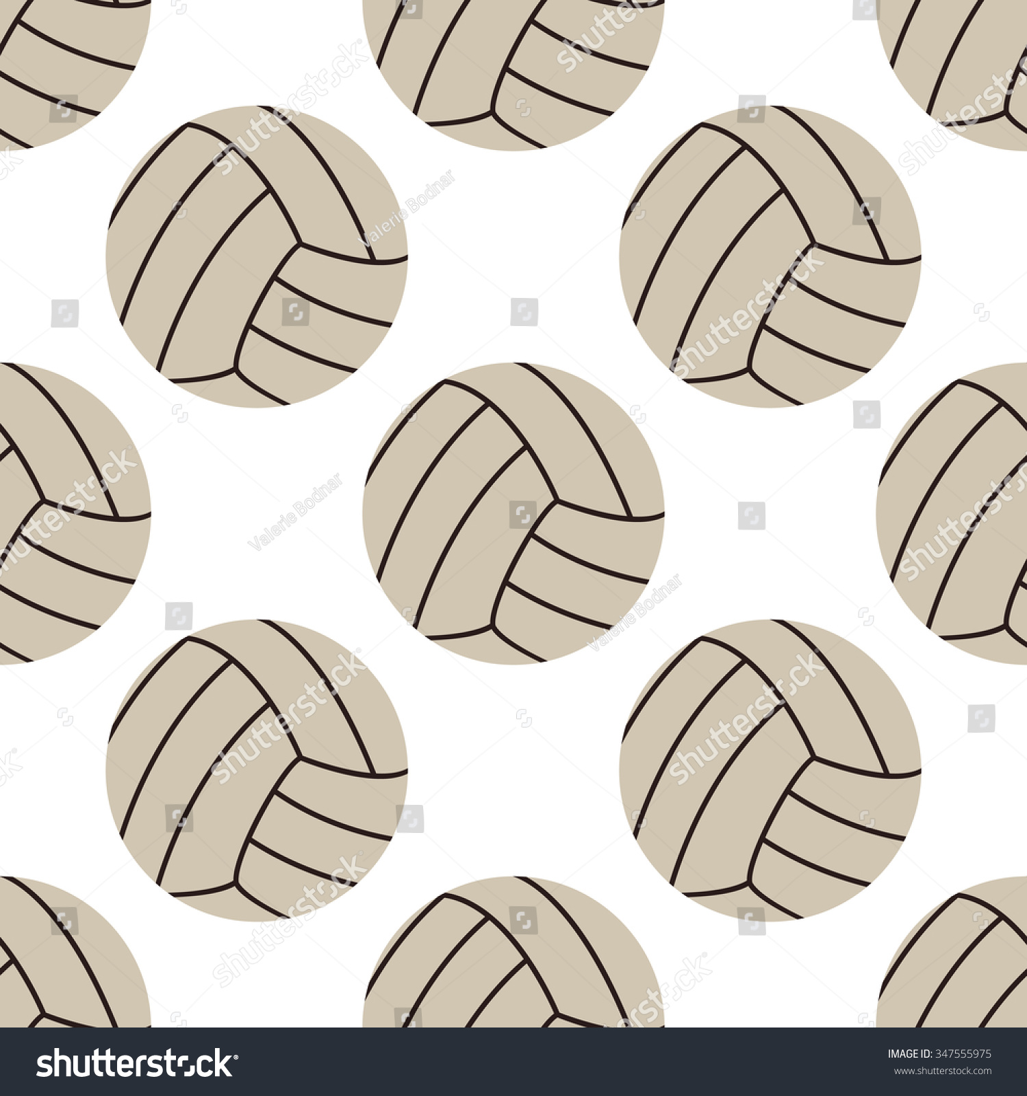 Seamless Pattern Of Volleyball. Background Isolated Of Volleyball Ball