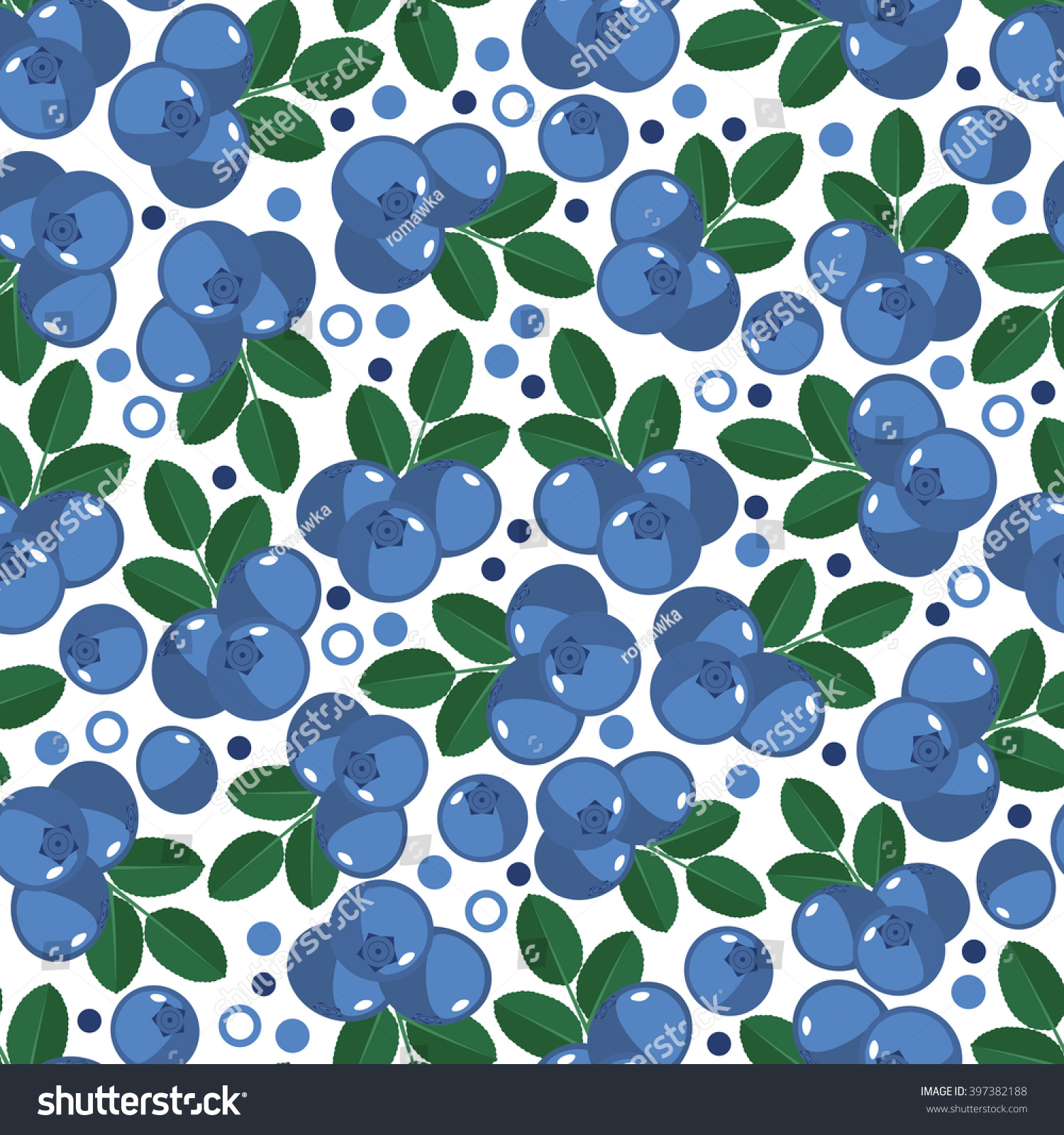 Seamless Pattern With Blueberry Design For Paper Textile Or Wallpaper