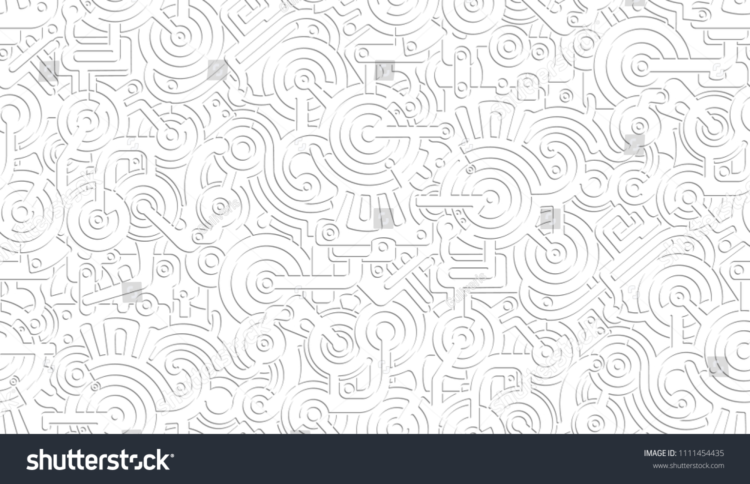 Seamless Vector Mechanical Pattern Texture Isolated Stock Vector