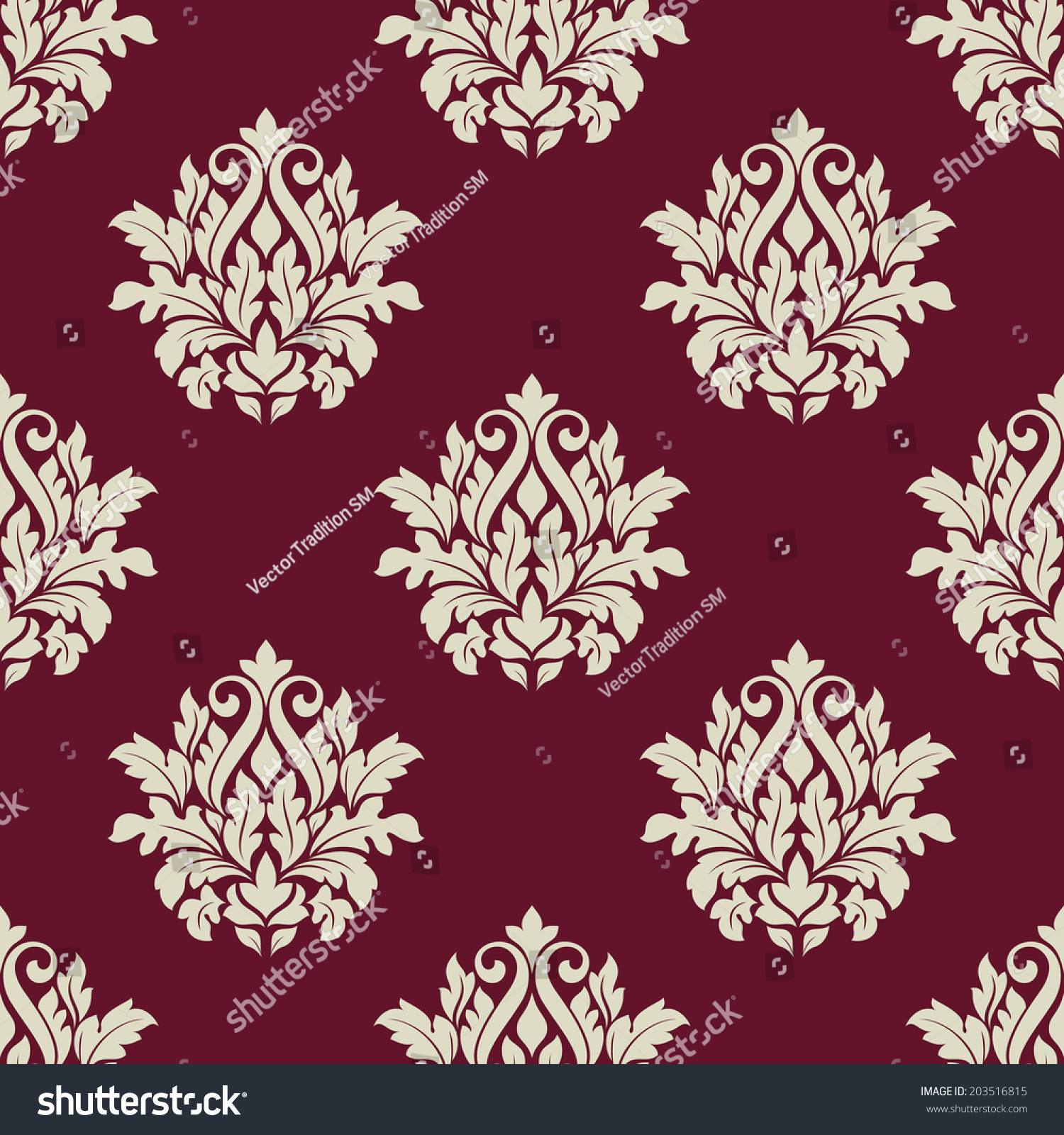 Floral Arabesque Wallpaper / Arabesque Pattern Floral Wallpaper