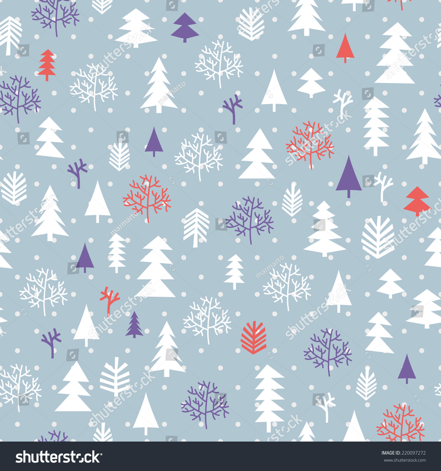 Seamless Winter Forest Background Vector Illustration Vector De Stock