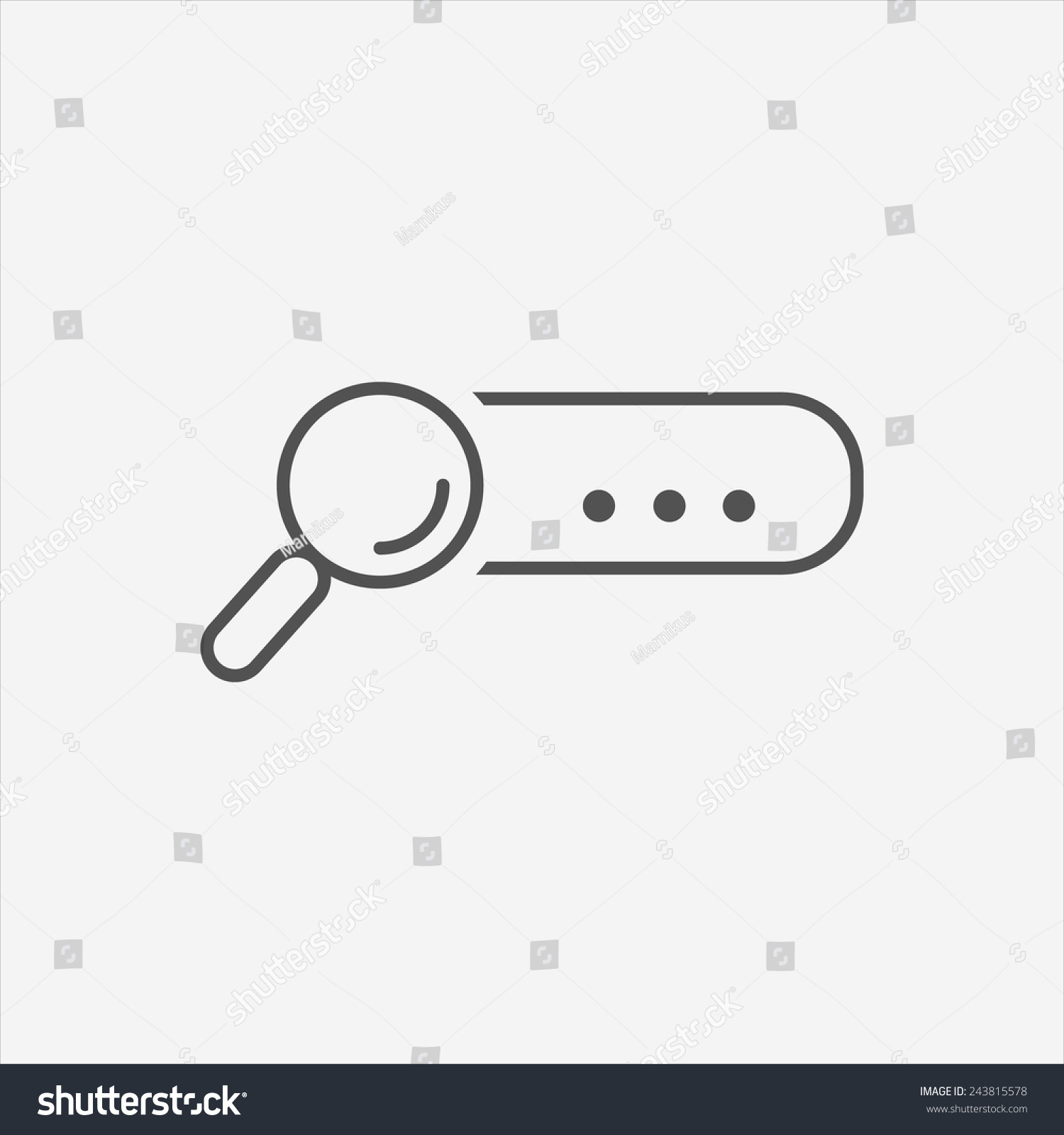 Search Bar Icon. Stock Vector Illustration 243815578 : Shutterstock