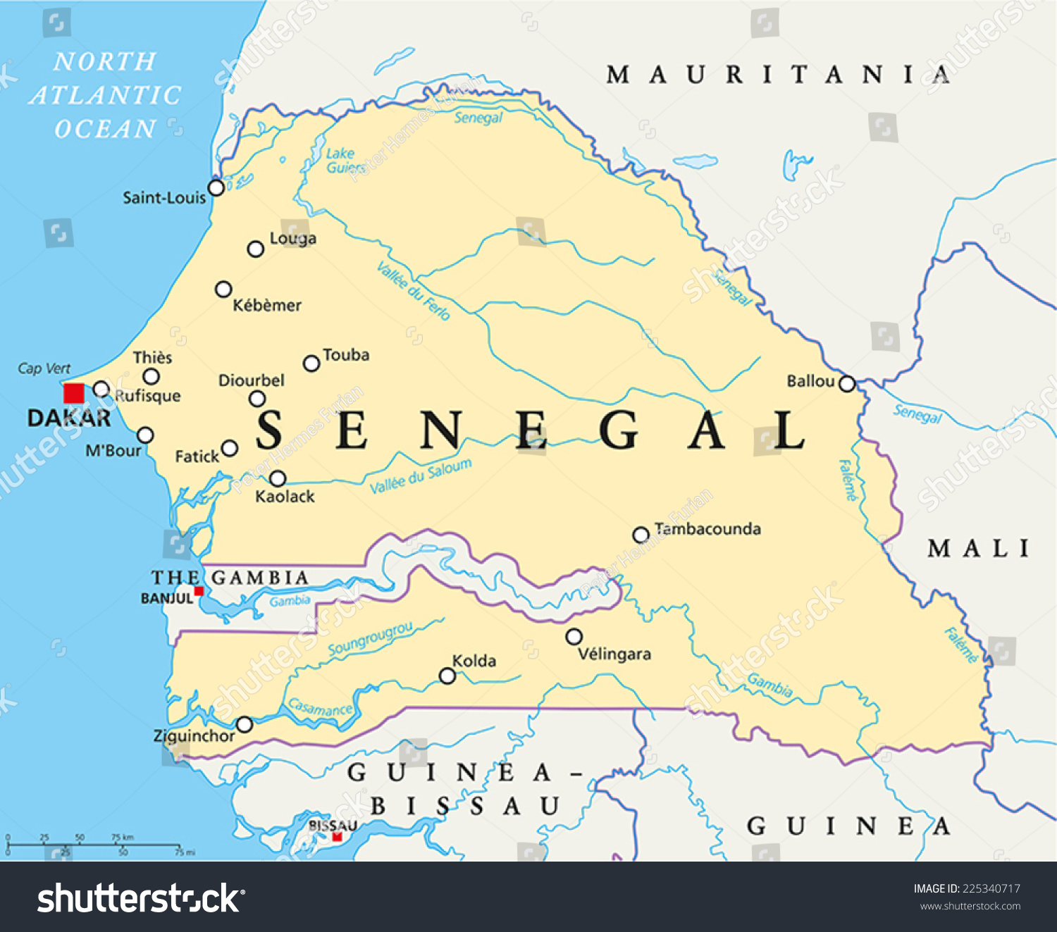 Senegal Capital Map