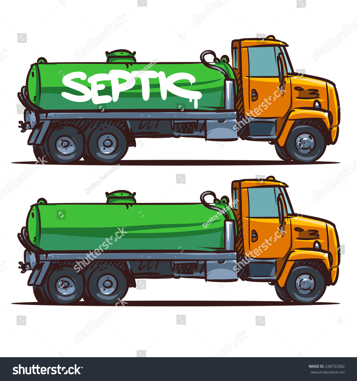 Septic Truck Stock Vector 248733382 Shutterstock