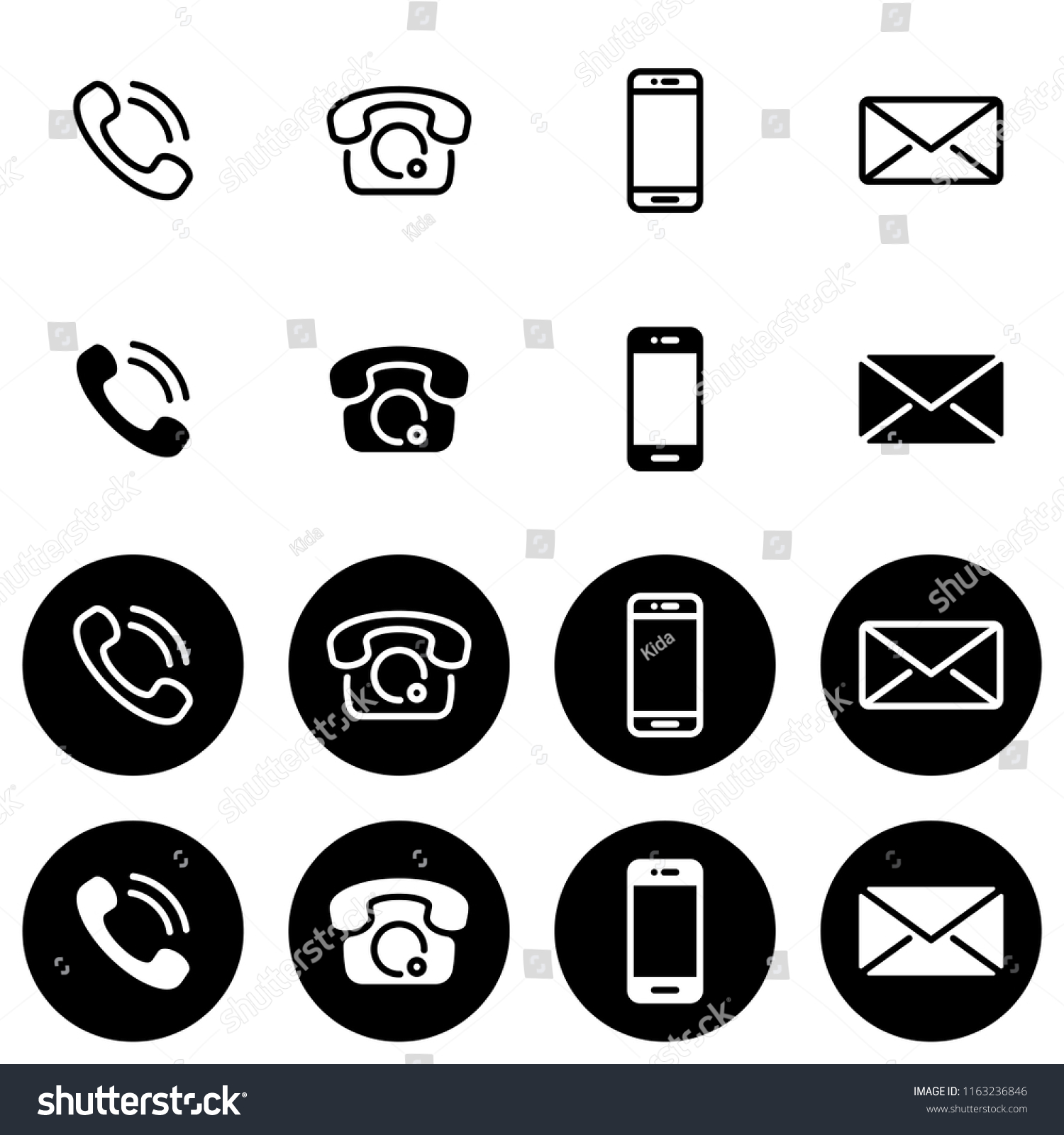 Conjunto De Iconos Vectoriales En Blanco Vector De Stock Libre De