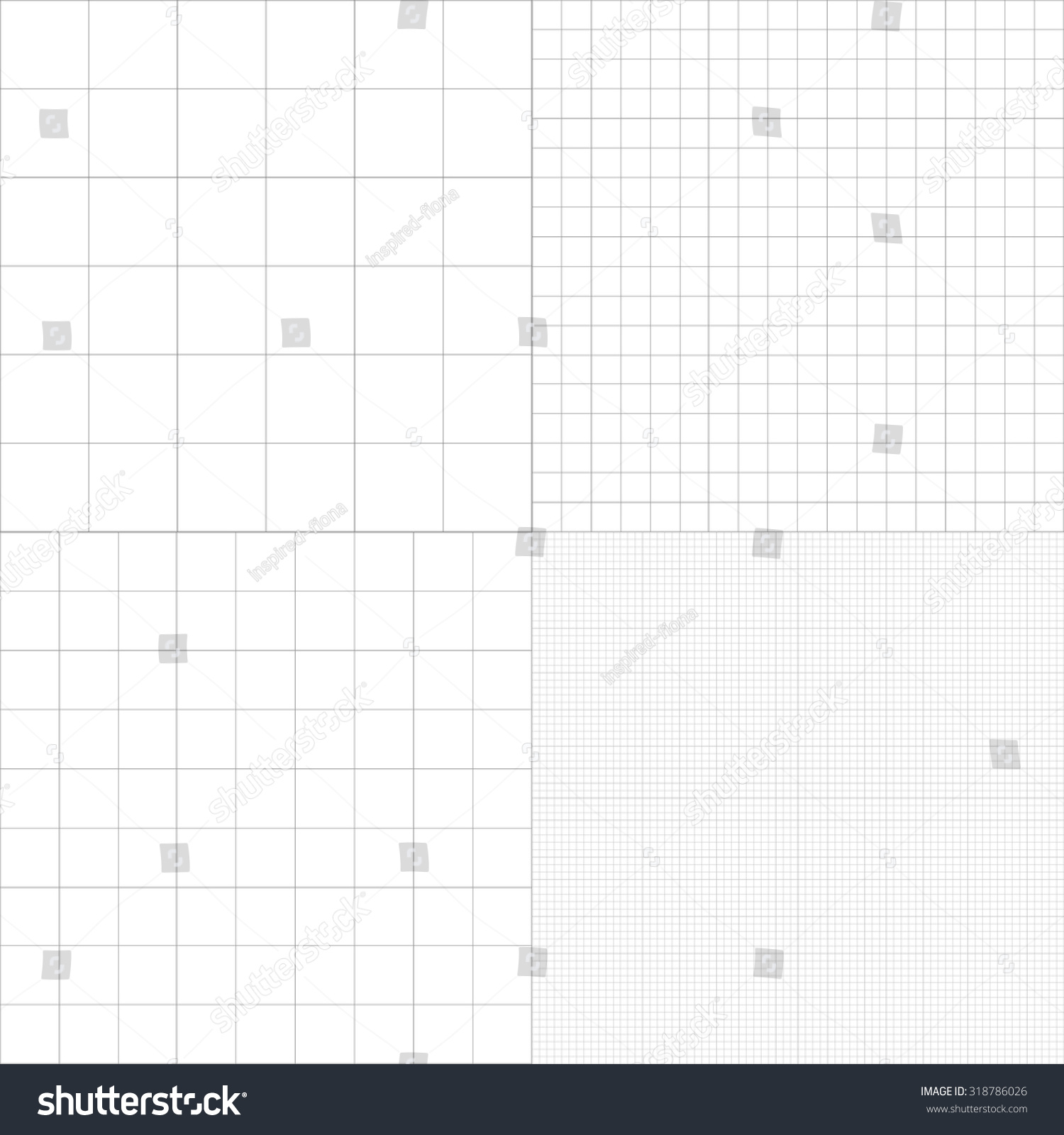 Set Of Blueprint Graphing Paper Grid Background Vector Eps10 Format In