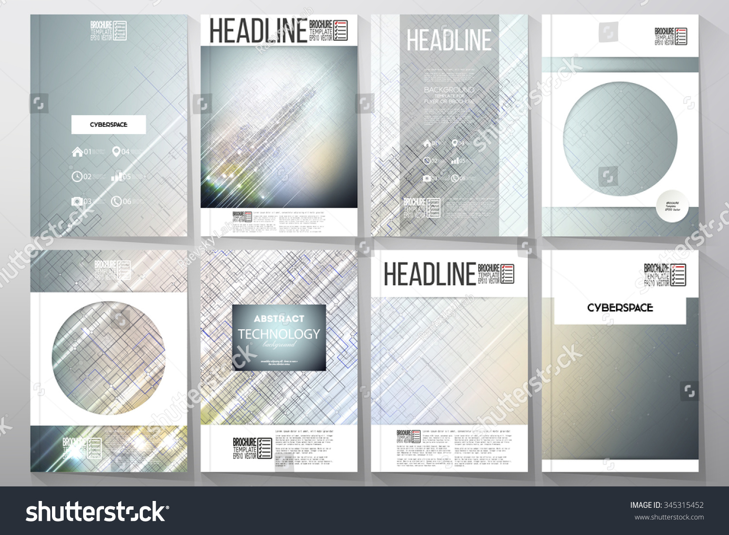 Set of business templates for brochure flyer or booklet Abstract science or technology vector background Set of business templates for brochure flyer or booklet Abstract science or technology vector background