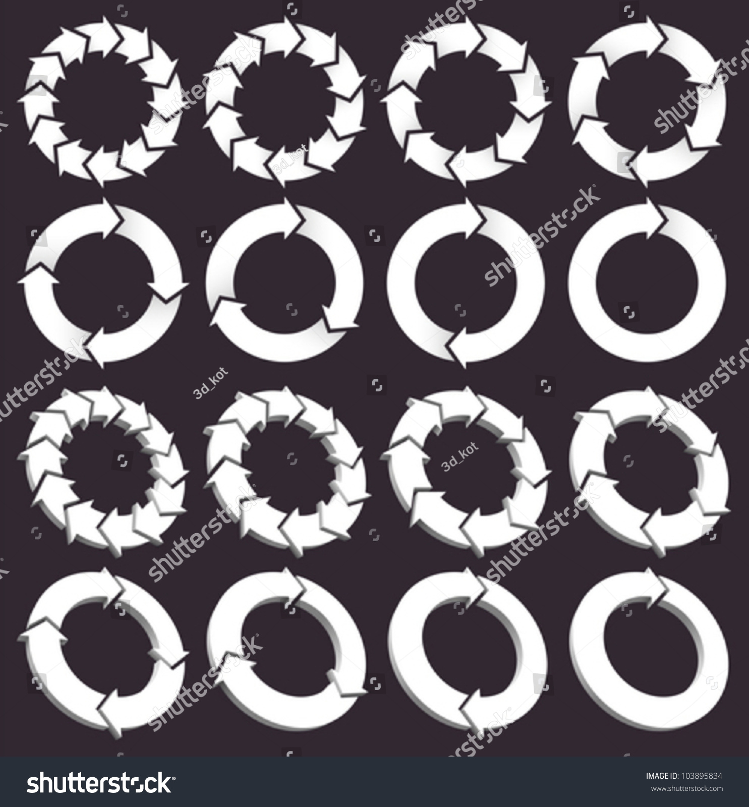 Set Of Circular Arrows Icons Logos. Stock Vector Illustration 103895834