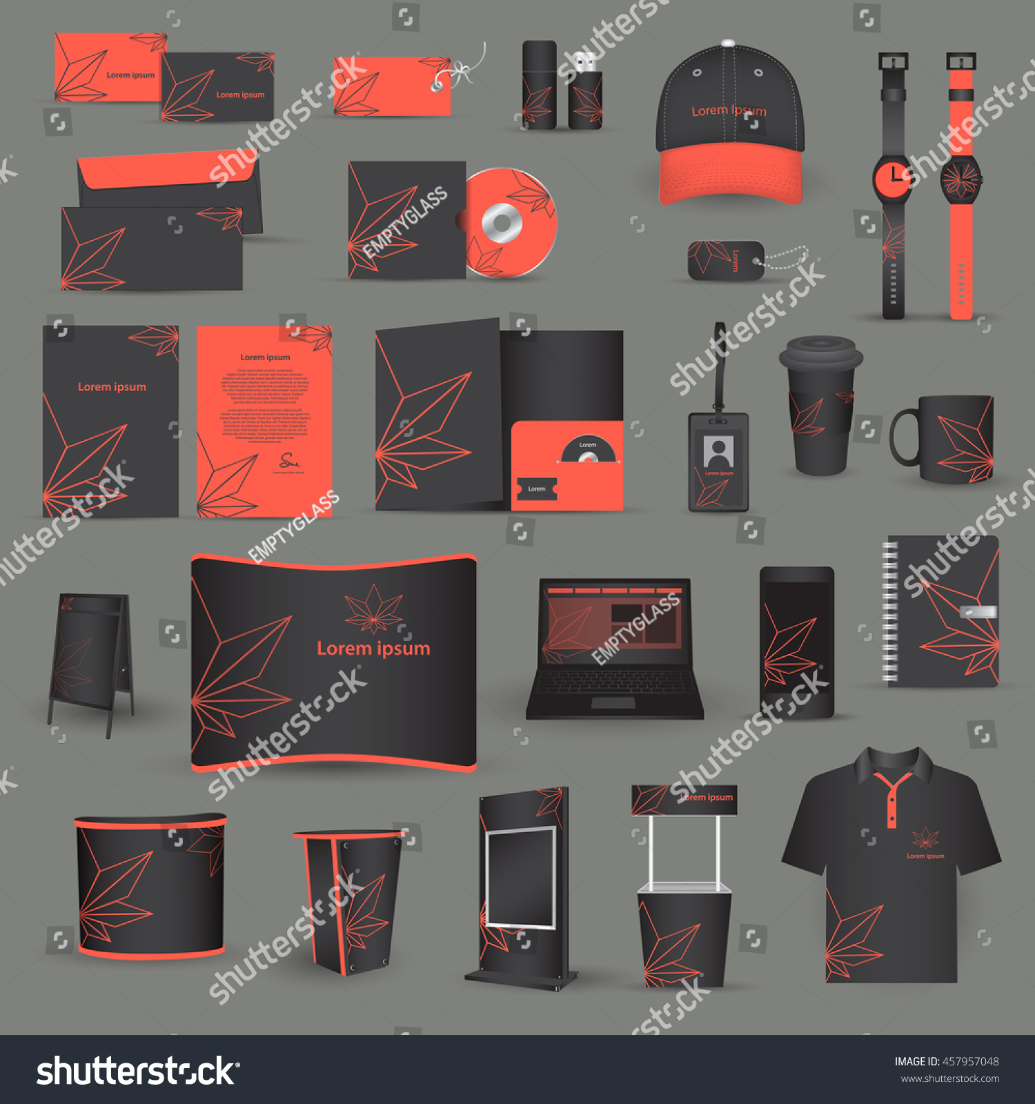 Set of Corporate identity templates vector Set of Corporate identity templates vector