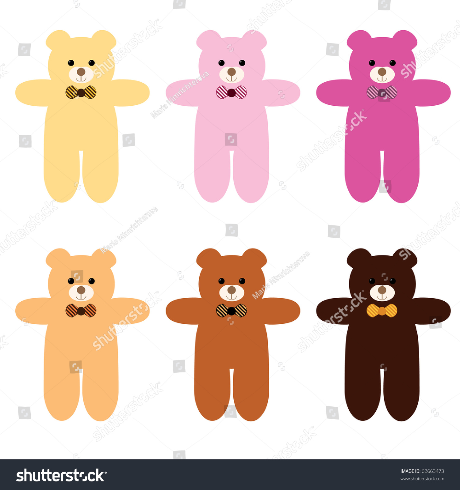 different teddy bears