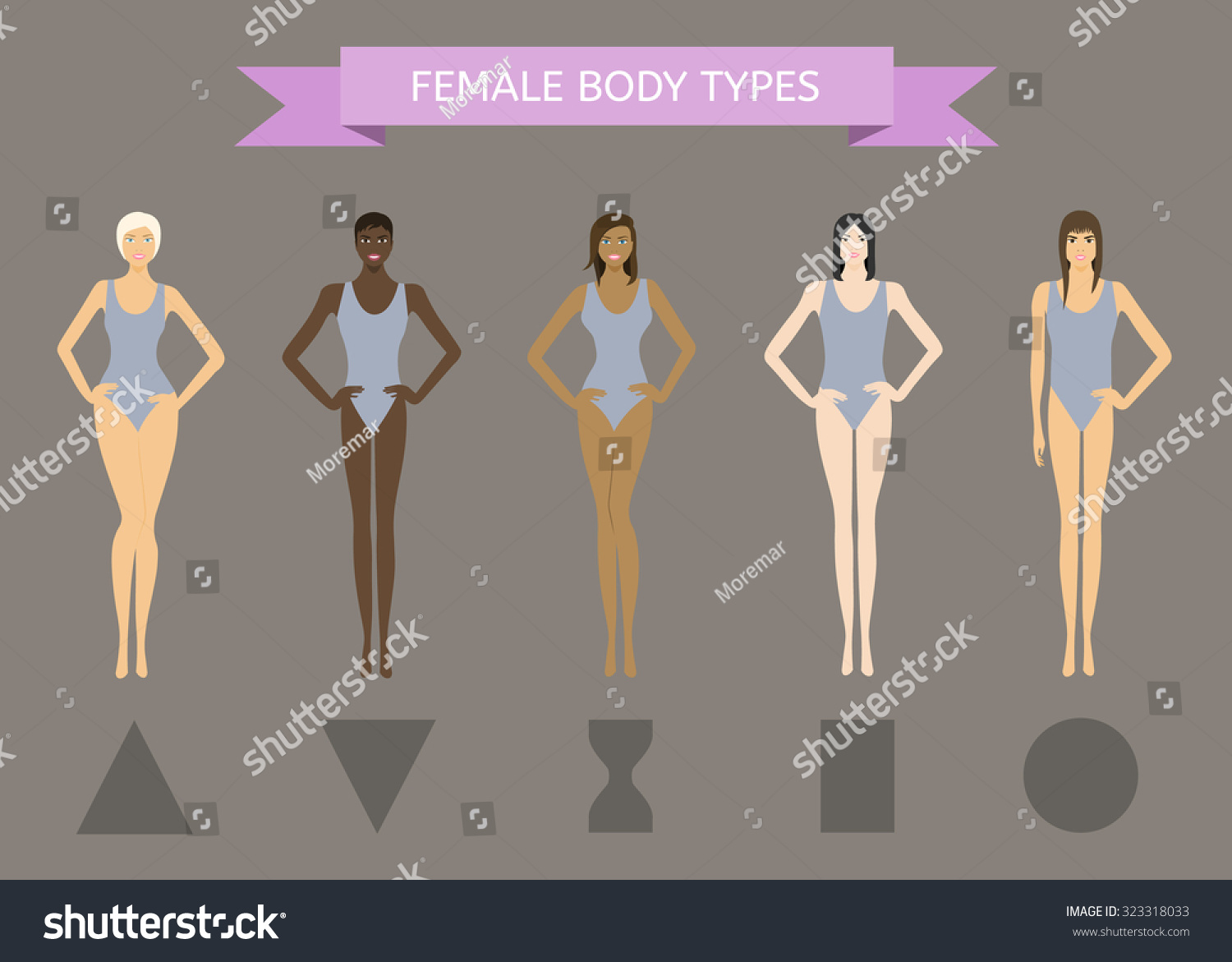 inverted triangle shape body female