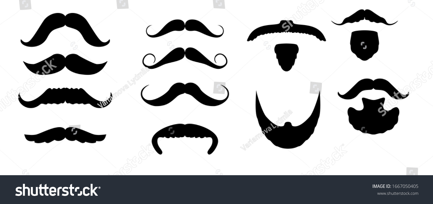 Set Isolated Vector Facial Hair Style Stock Vector Royalty Free