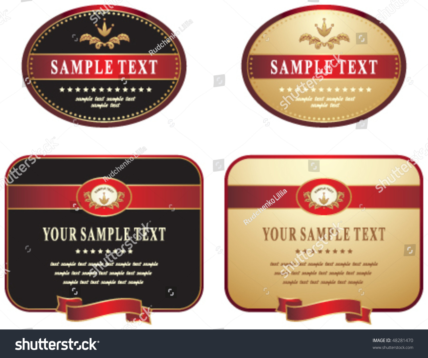 Set Of Labels Stock Vector Illustration 48281470 : Shutterstock