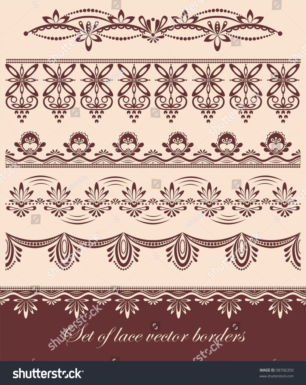 Set Of Lace Vector Borders - 98706350 : Shutterstock