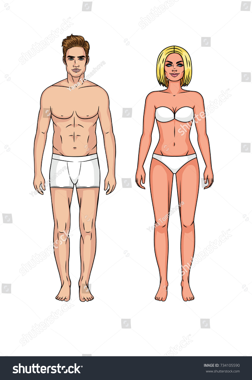 Naked Woman Cartoon Images Stock Photos Vectors Shutterstock