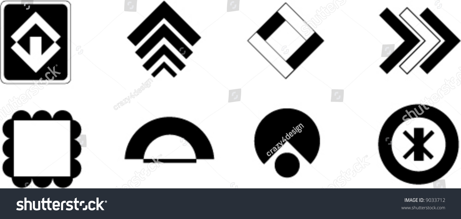 Set Of Simple Vector Logo Shapes - 9033712 : Shutterstock