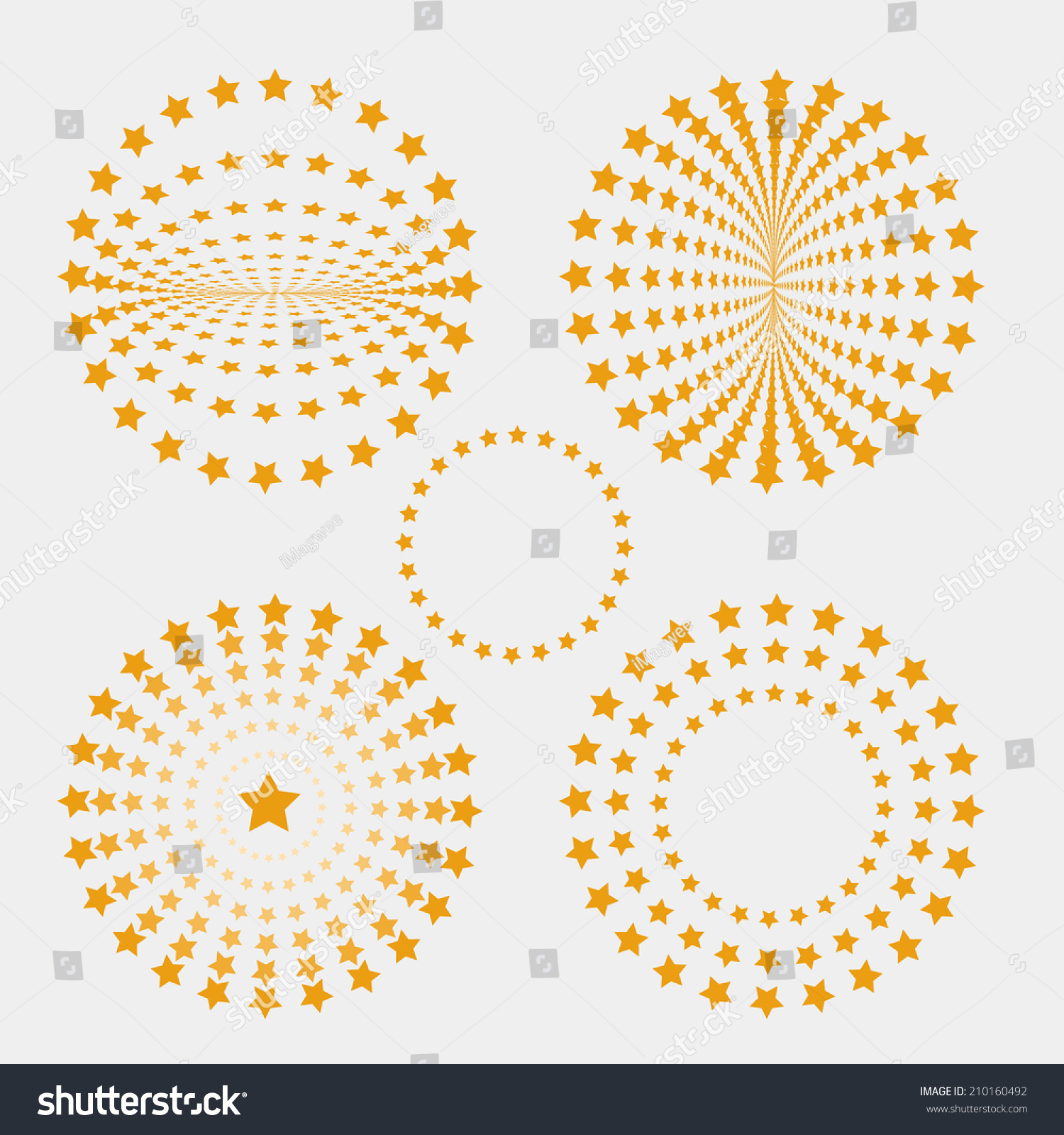 Set Of Star Circle Stock Vector Illustration 210160492 : Shutterstock