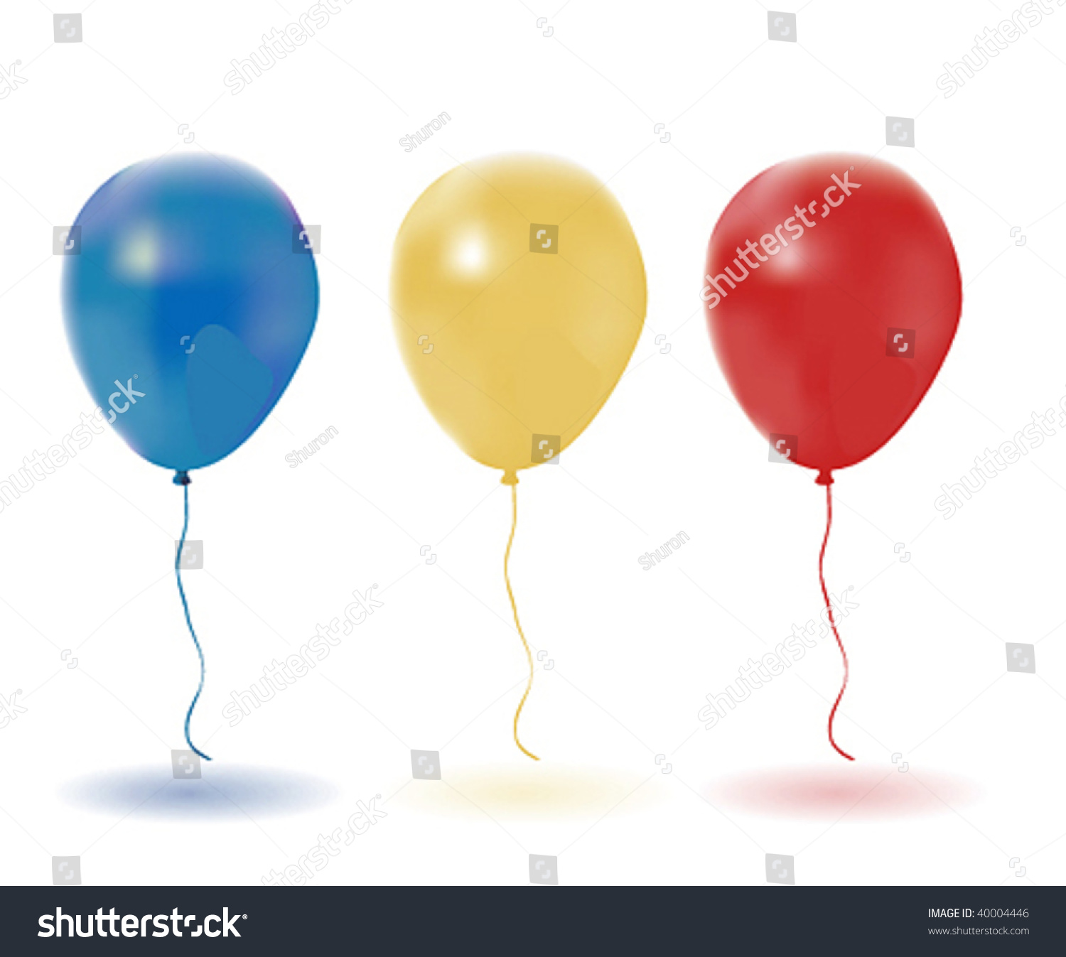 Set Of Vector Balloons. - 40004446 : Shutterstock