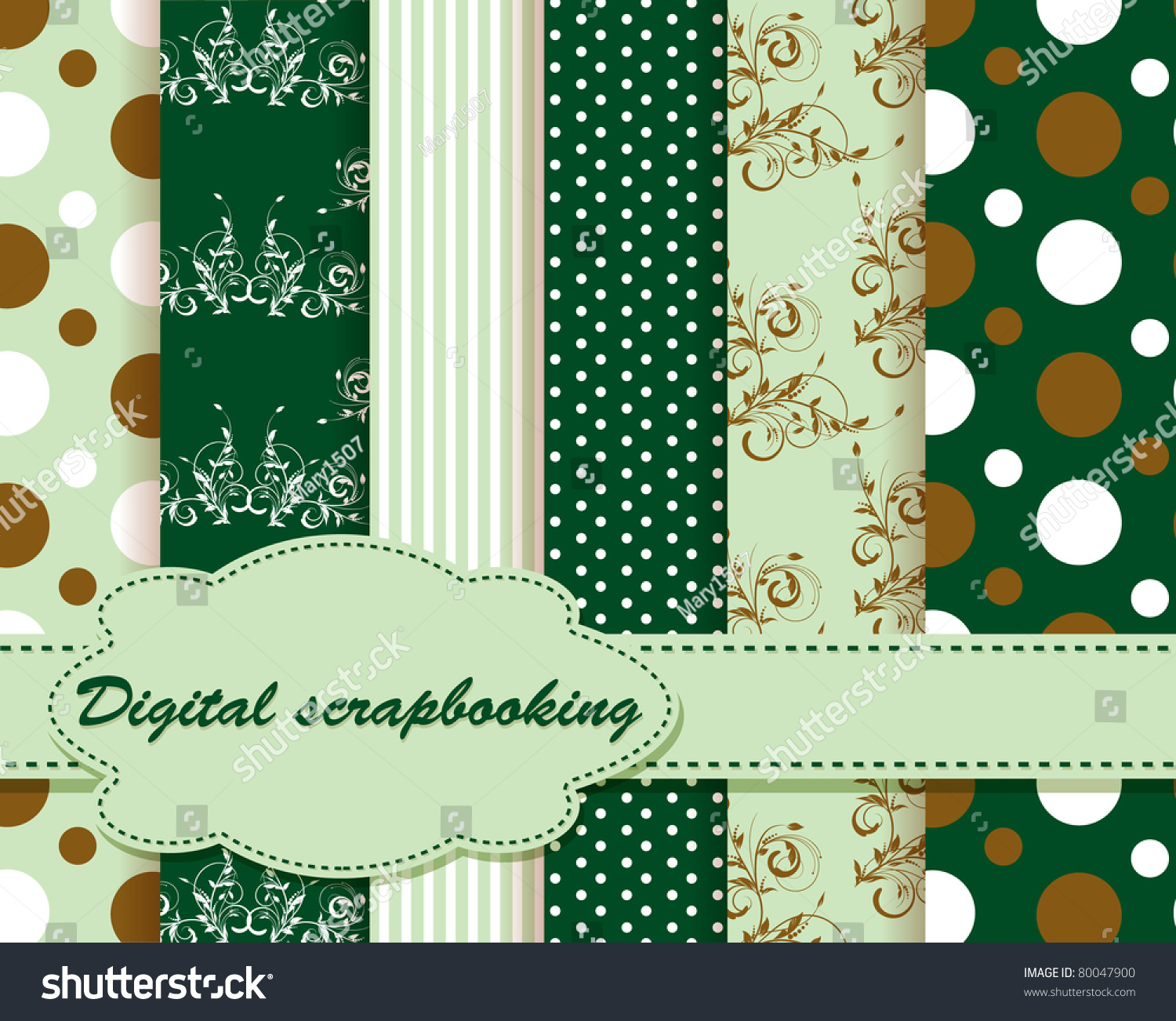 Set Of Vector Paper For Scrapbook - 80047900 : Shutterstock