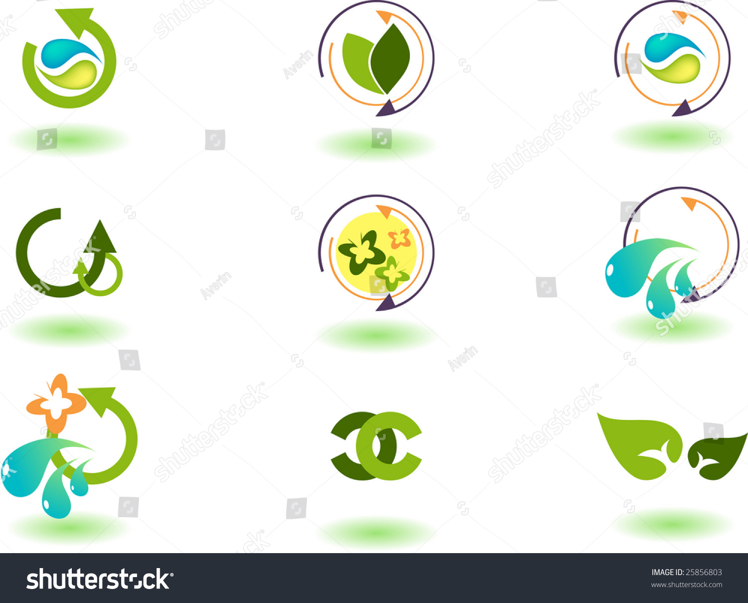 Set Of Vector Symbols On Nature - 25856803 : Shutterstock