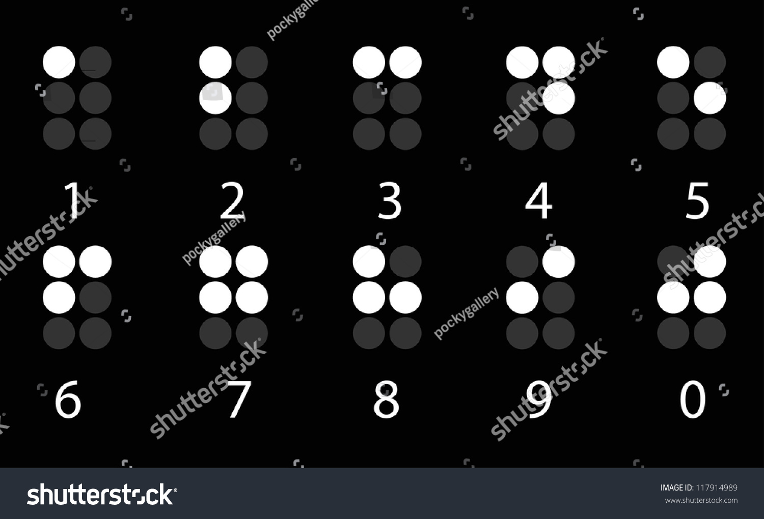 set-white-digital-braille-number-on-stock-vector-117914989-shutterstock