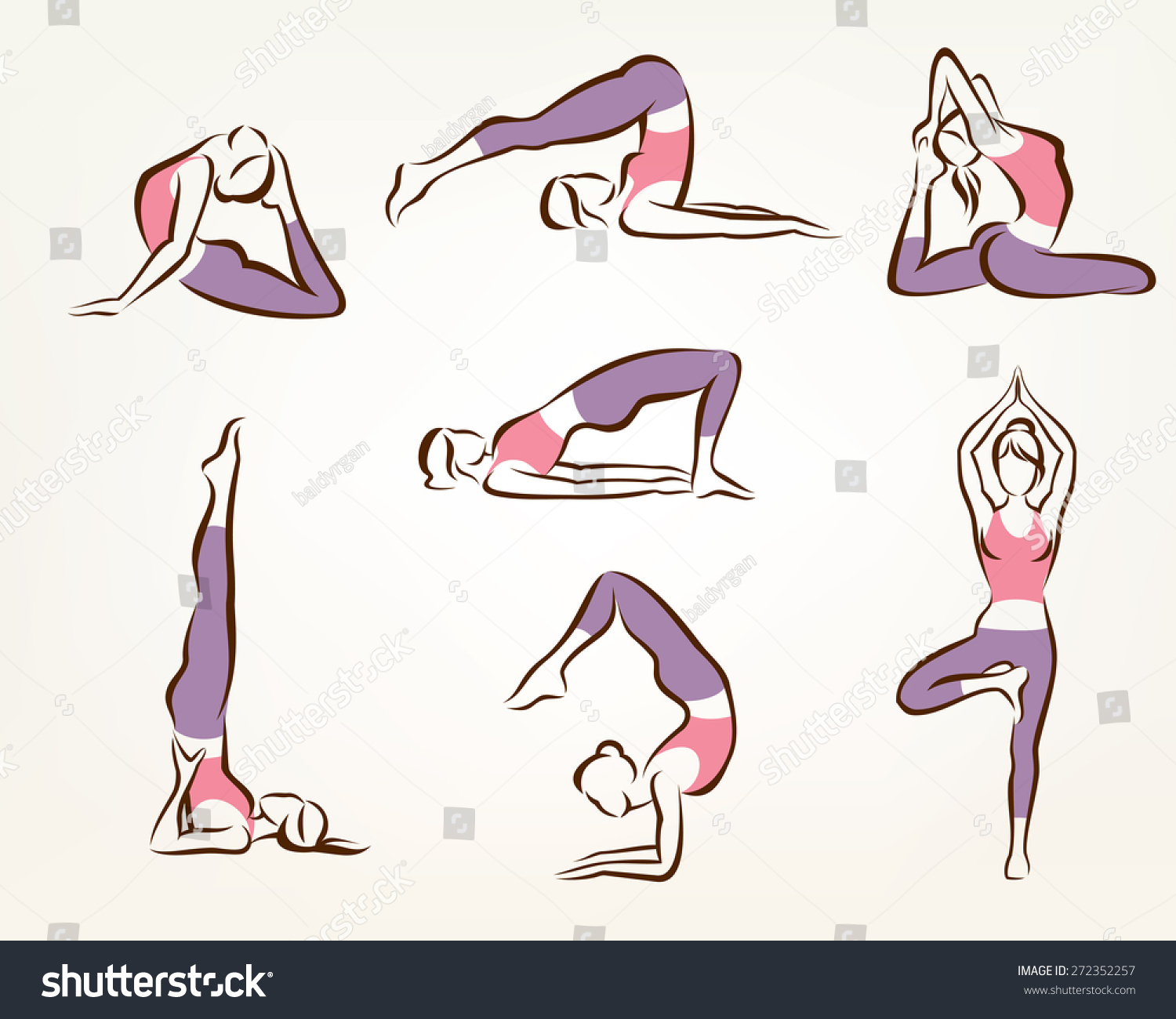 clipart yoga poses stylized - photo #44