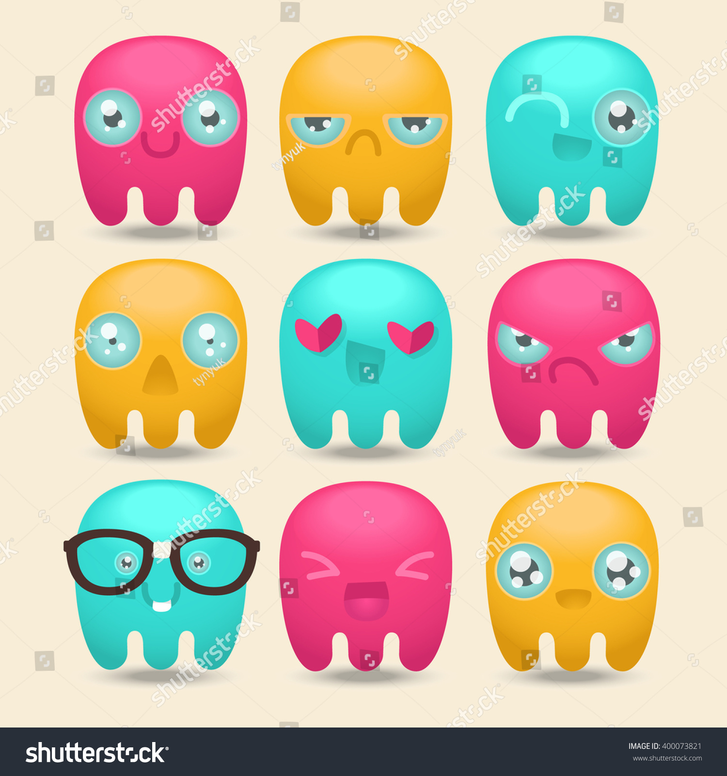 Set smiles Funny jellyfish Emoji Set smiles Funny jellyfish Emoji